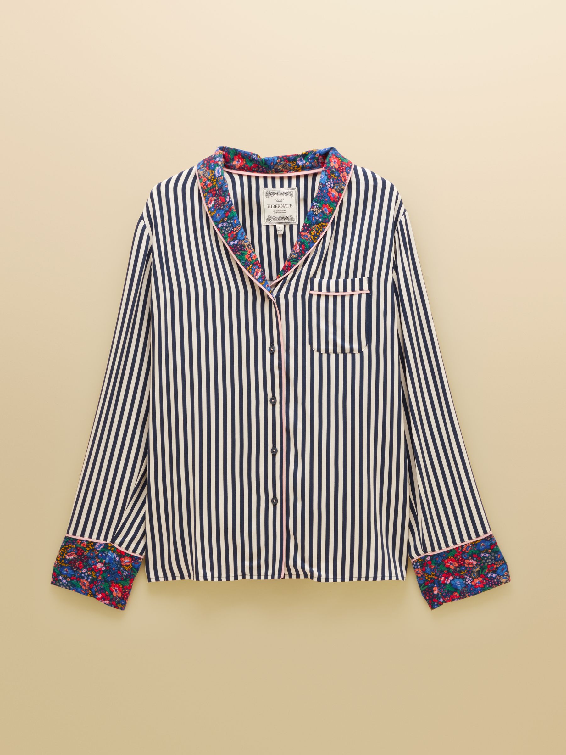Alma Navy/White Stripe Woven Pyjama Set - Image 6 of 7