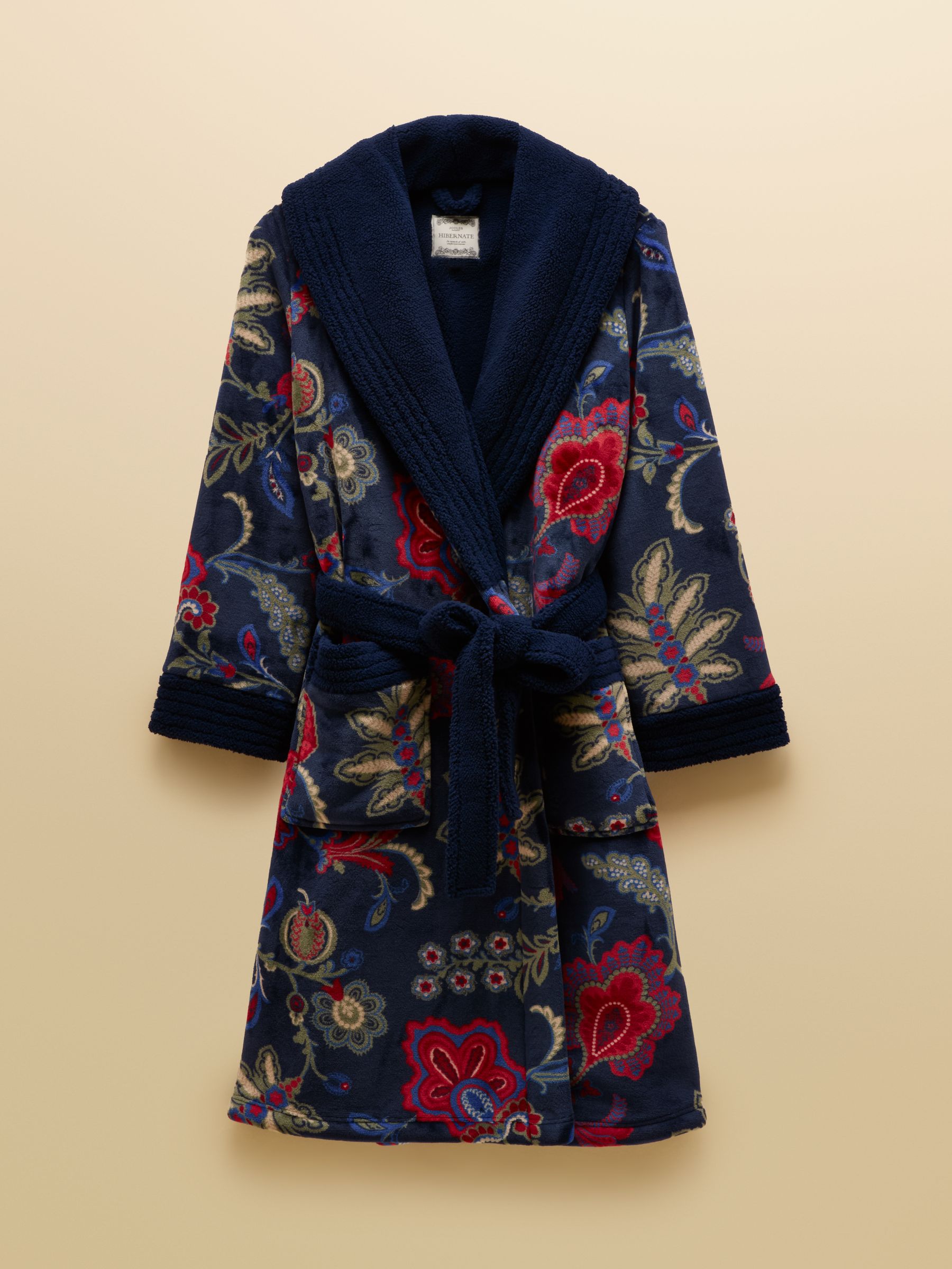 Navy Fleece Dressing Gown - Image 8 of 8