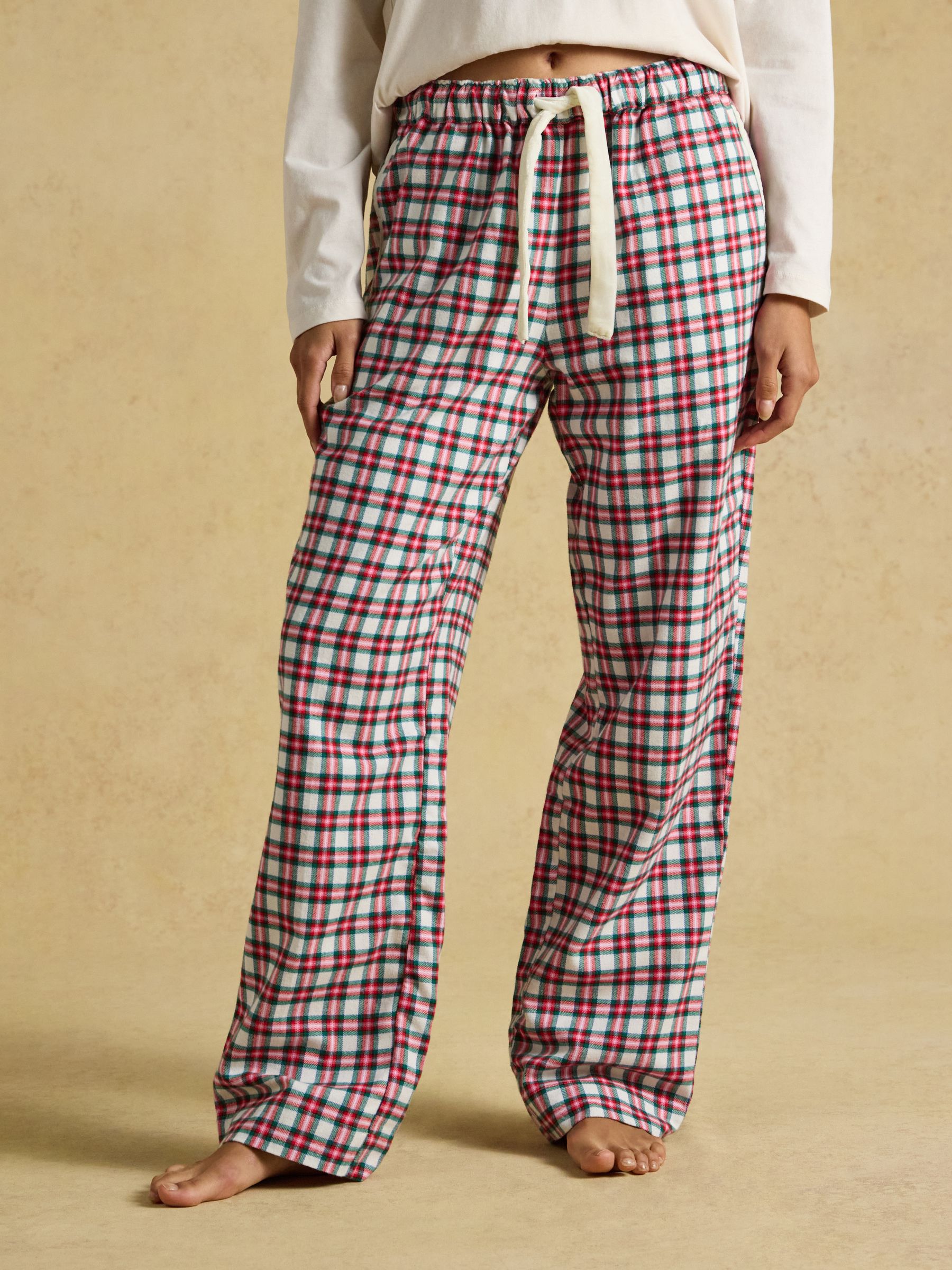 Red Woven Brushed Cotton Pyjama Bottoms - Image 1 of 7