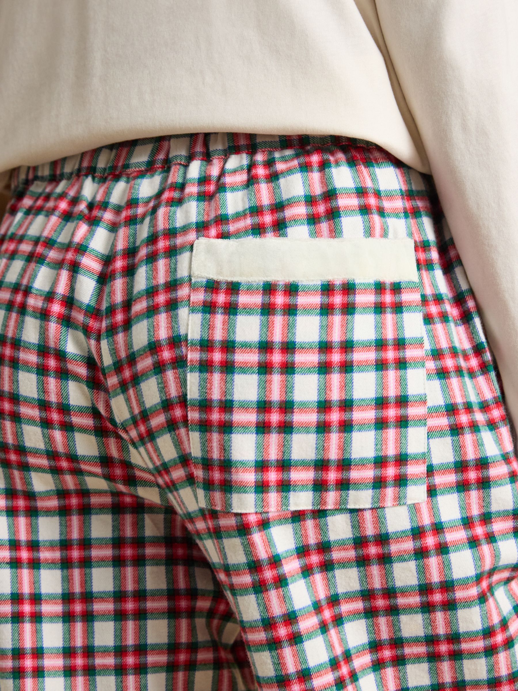 Red Woven Brushed Cotton Pyjama Bottoms - Image 6 of 7