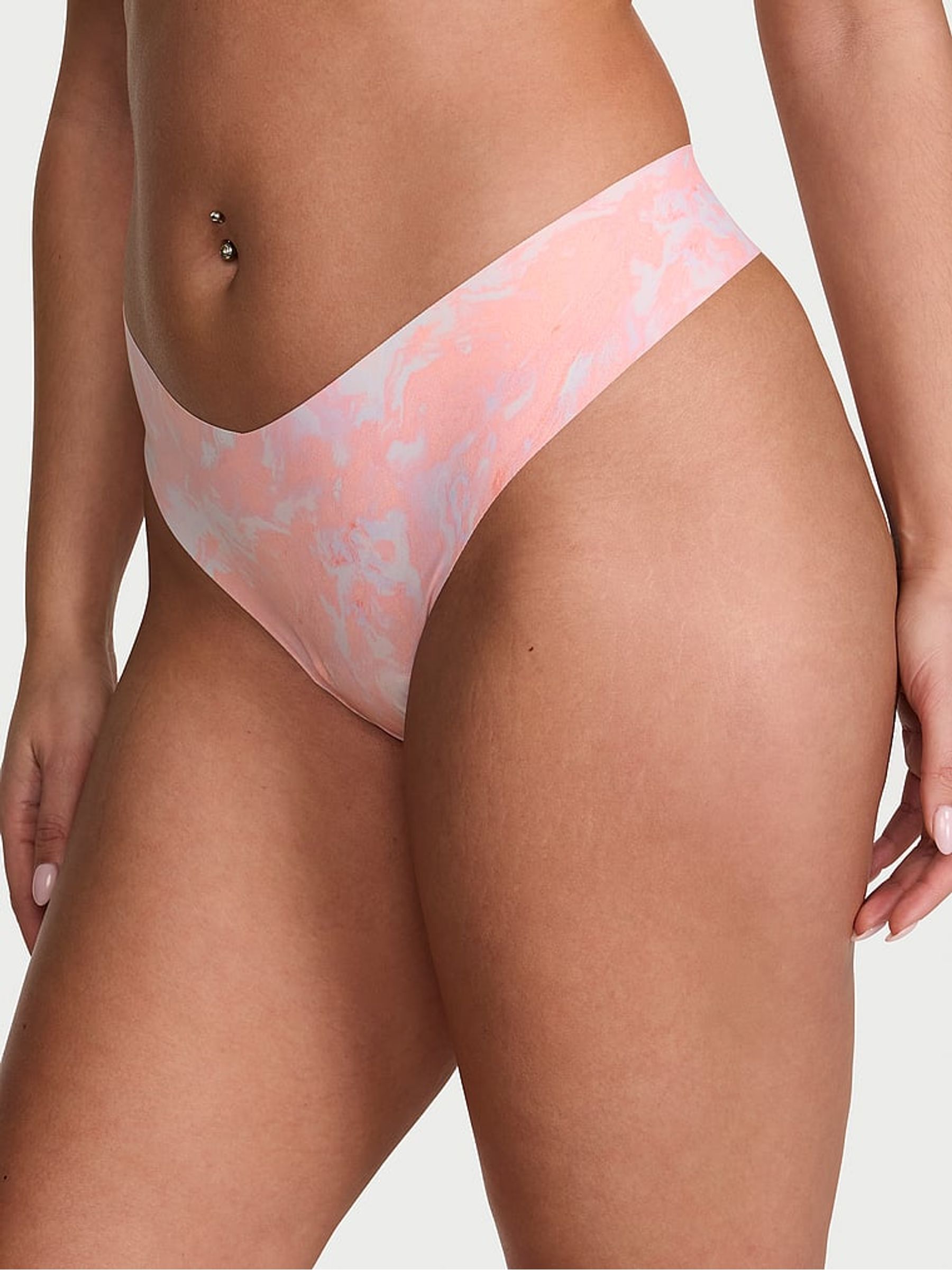 Angel Pink Marble Thong Knickers - Image 1 of 2 Angel Pink Marble Thong Knickers - Image 1 of 2