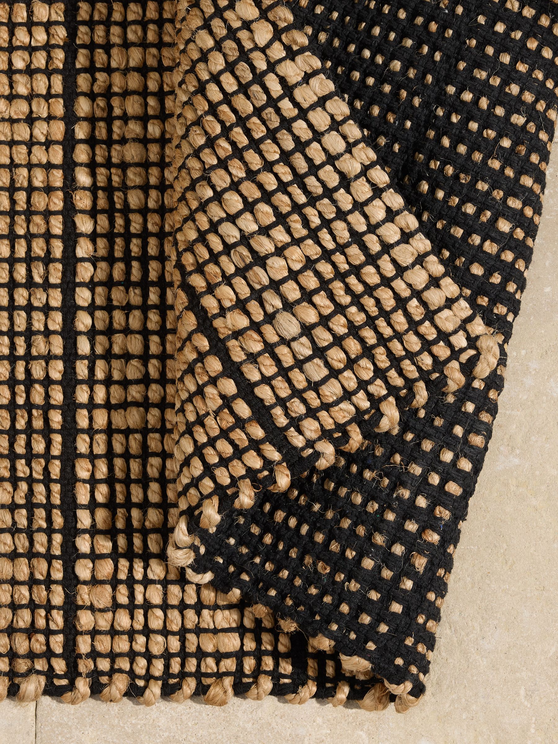 Hurley Woven Jute Doormat in Black - Image 2 of 4
