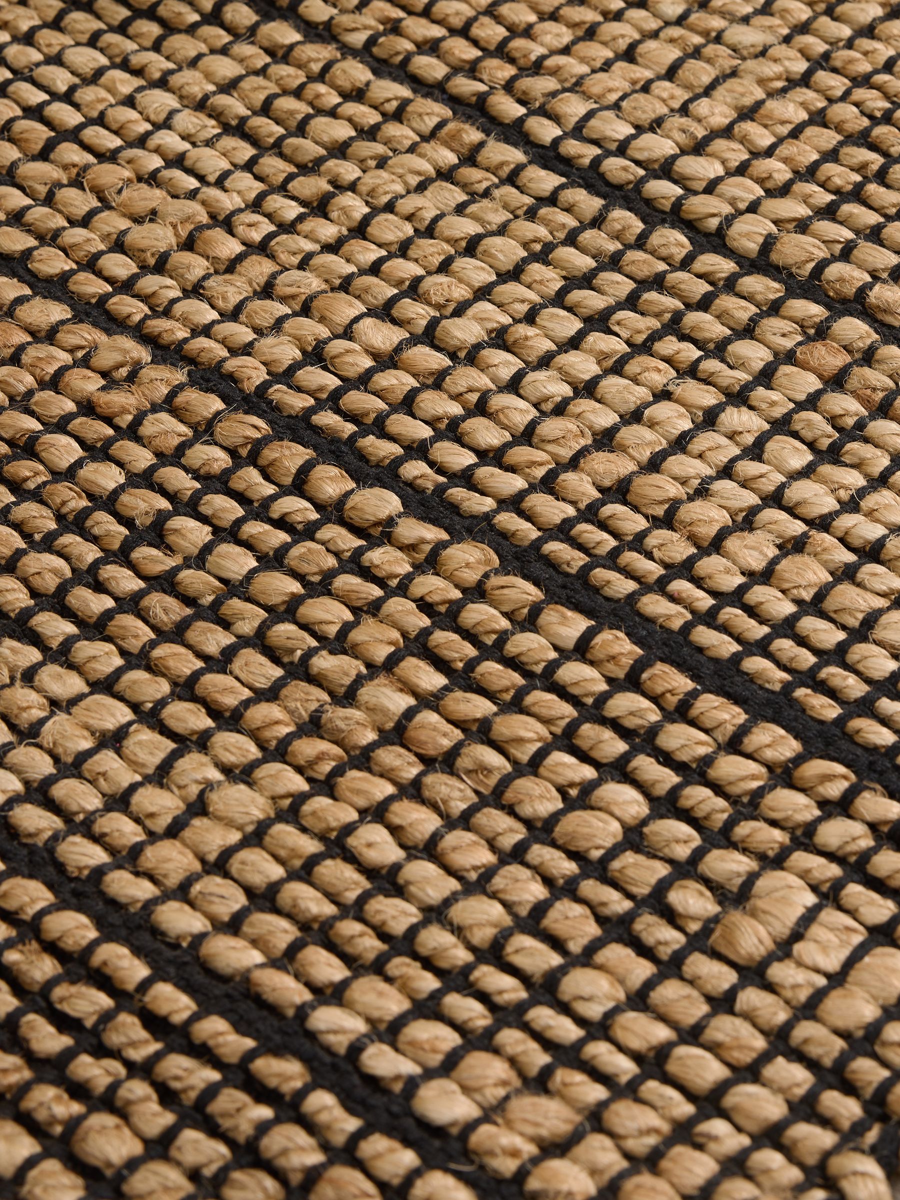 Hurley Woven Jute Doormat in Black - Image 3 of 4