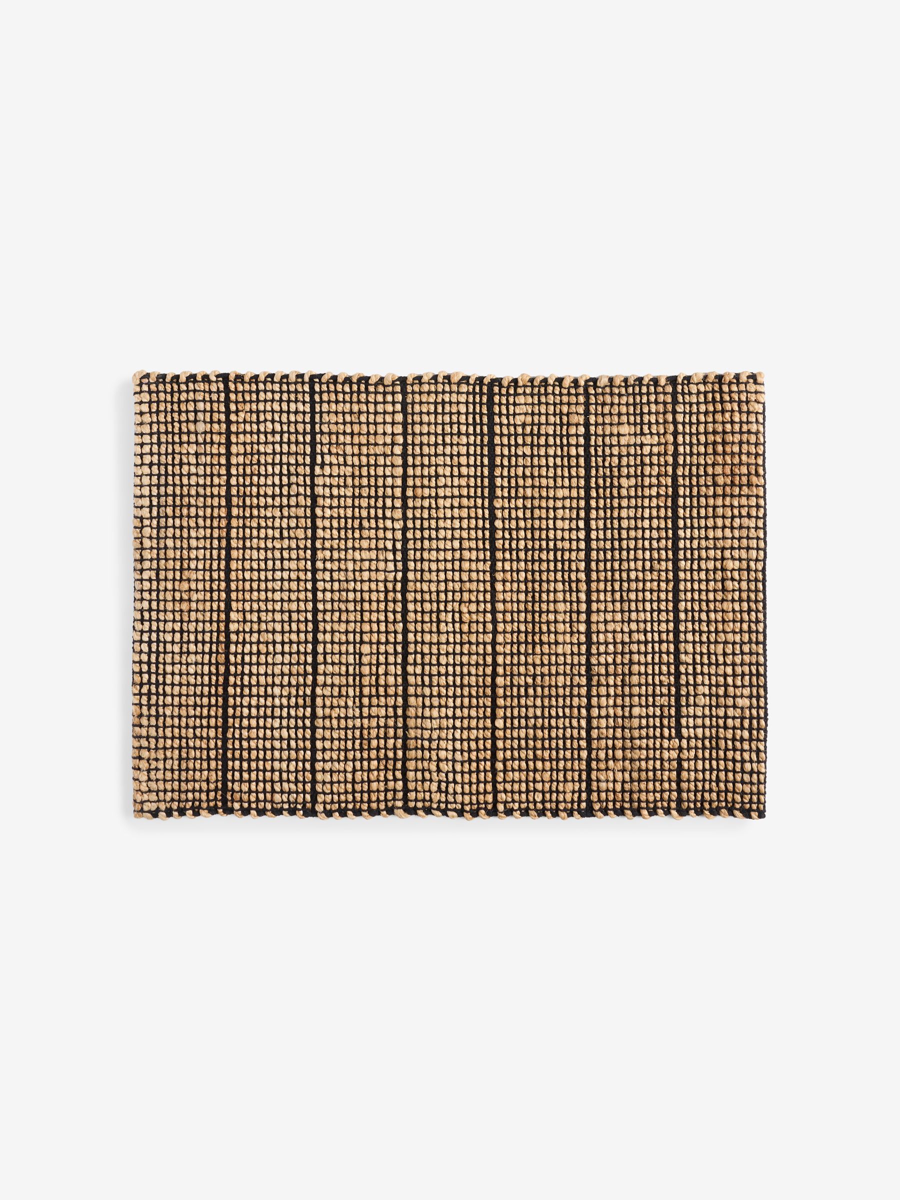 Hurley Woven Jute Doormat in Black - Image 4 of 4