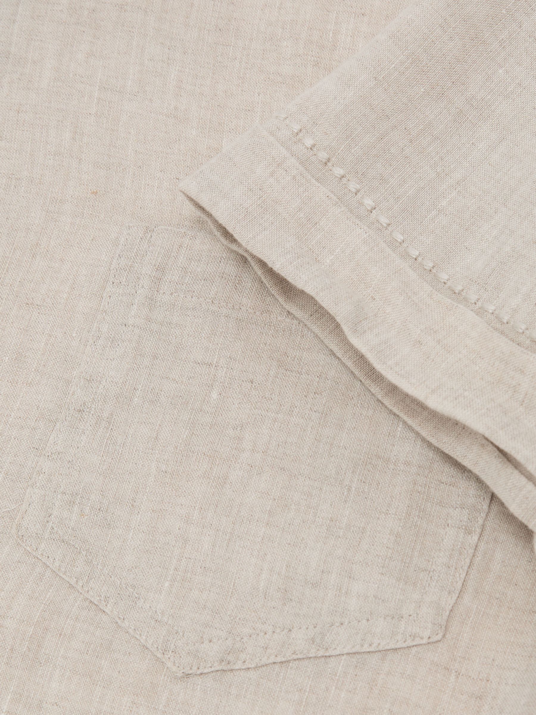 Linen Patch-Pocket T-Shirt in Beige Neutral - image 3