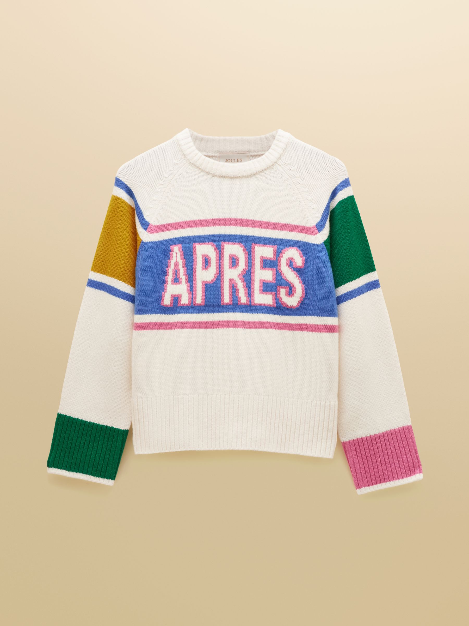 Cream Apres Colourblock Knitted Jumper - Image 7 of 7