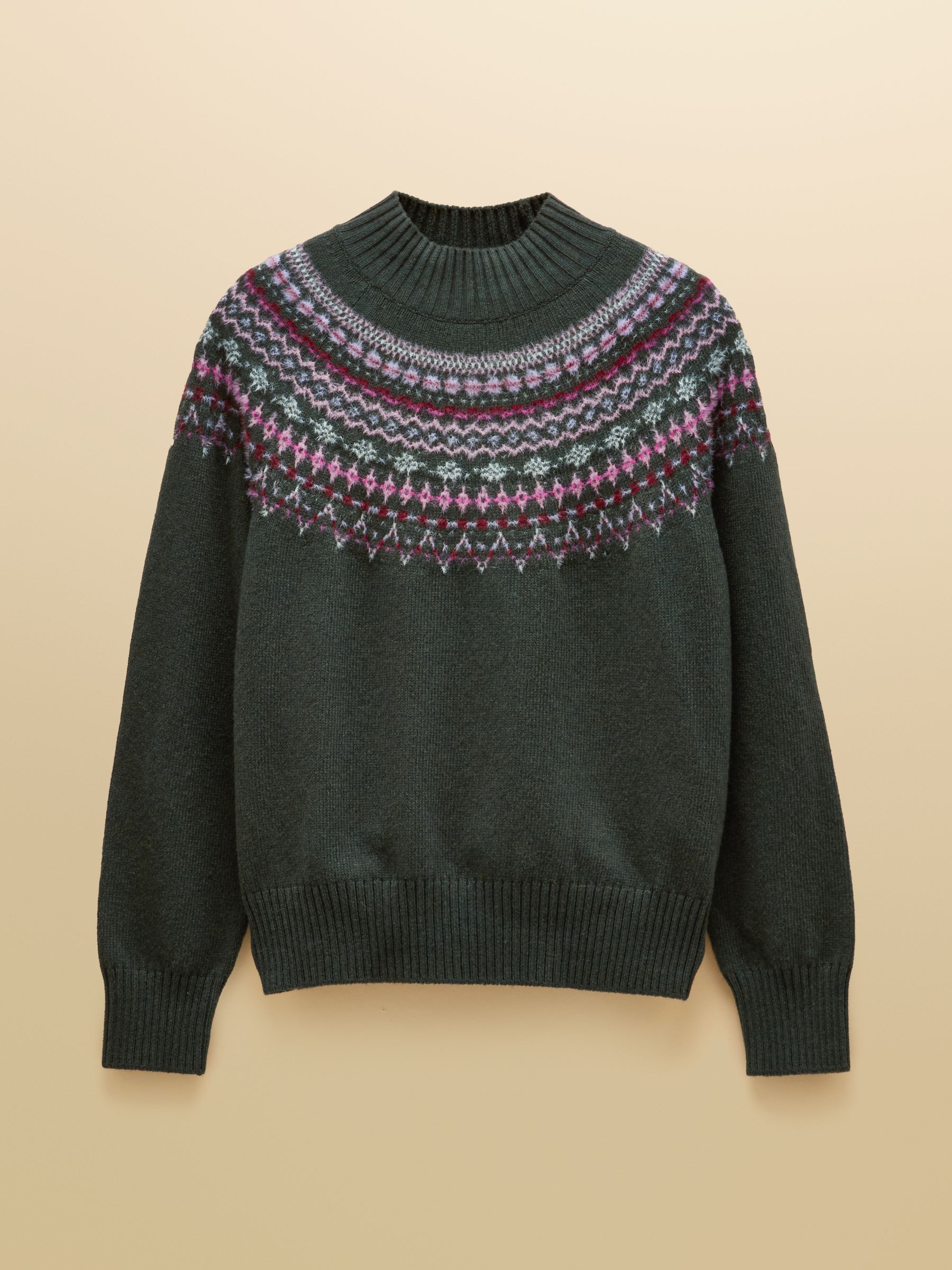 Green Fair Isle High Neck Jumper - Image 6 of 6 Green Fair Isle High Neck Jumper - Image 6 of 6
