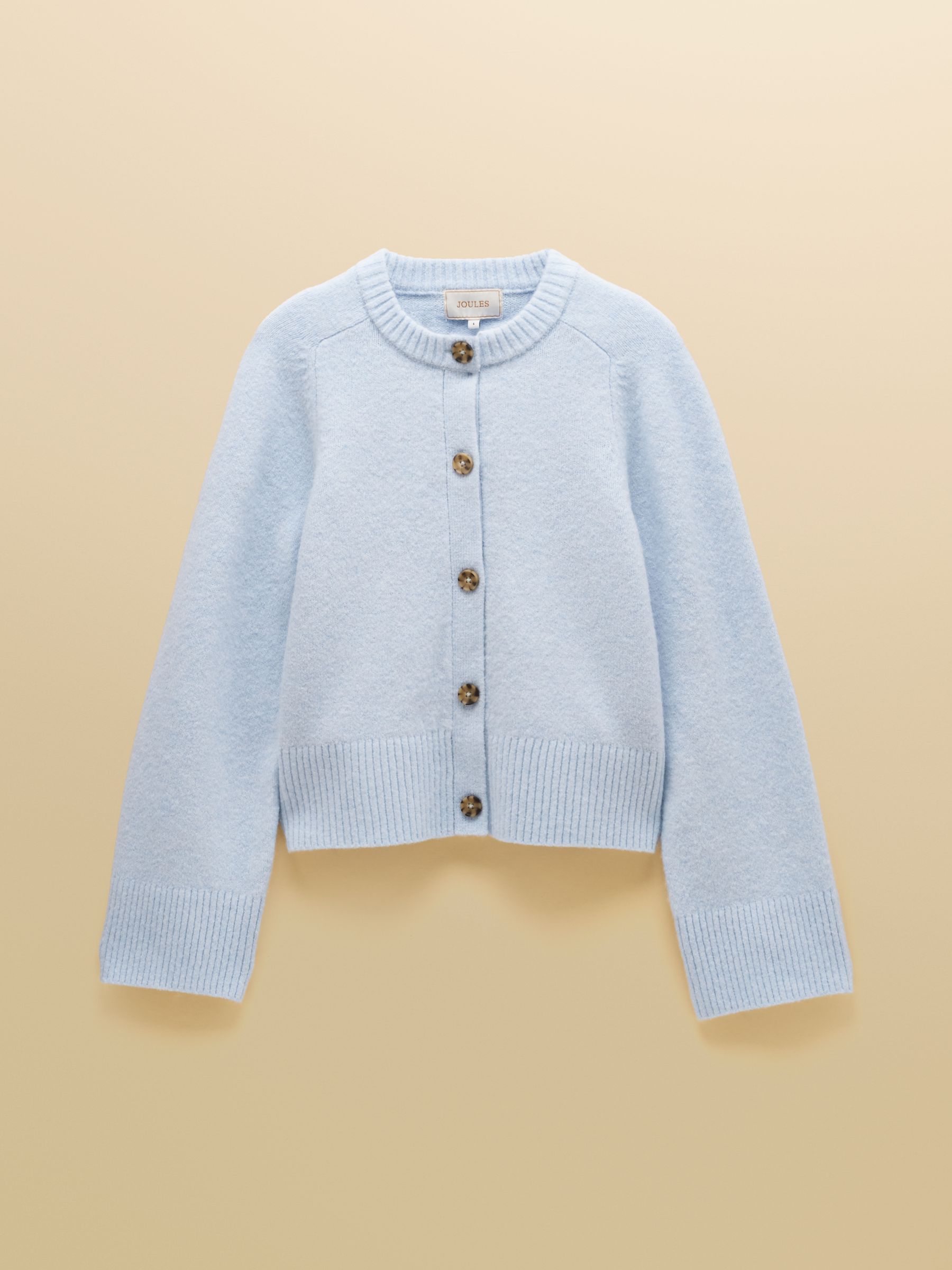 Light Blue Crew Neck Knitted Cardigan - Image 8 of 8