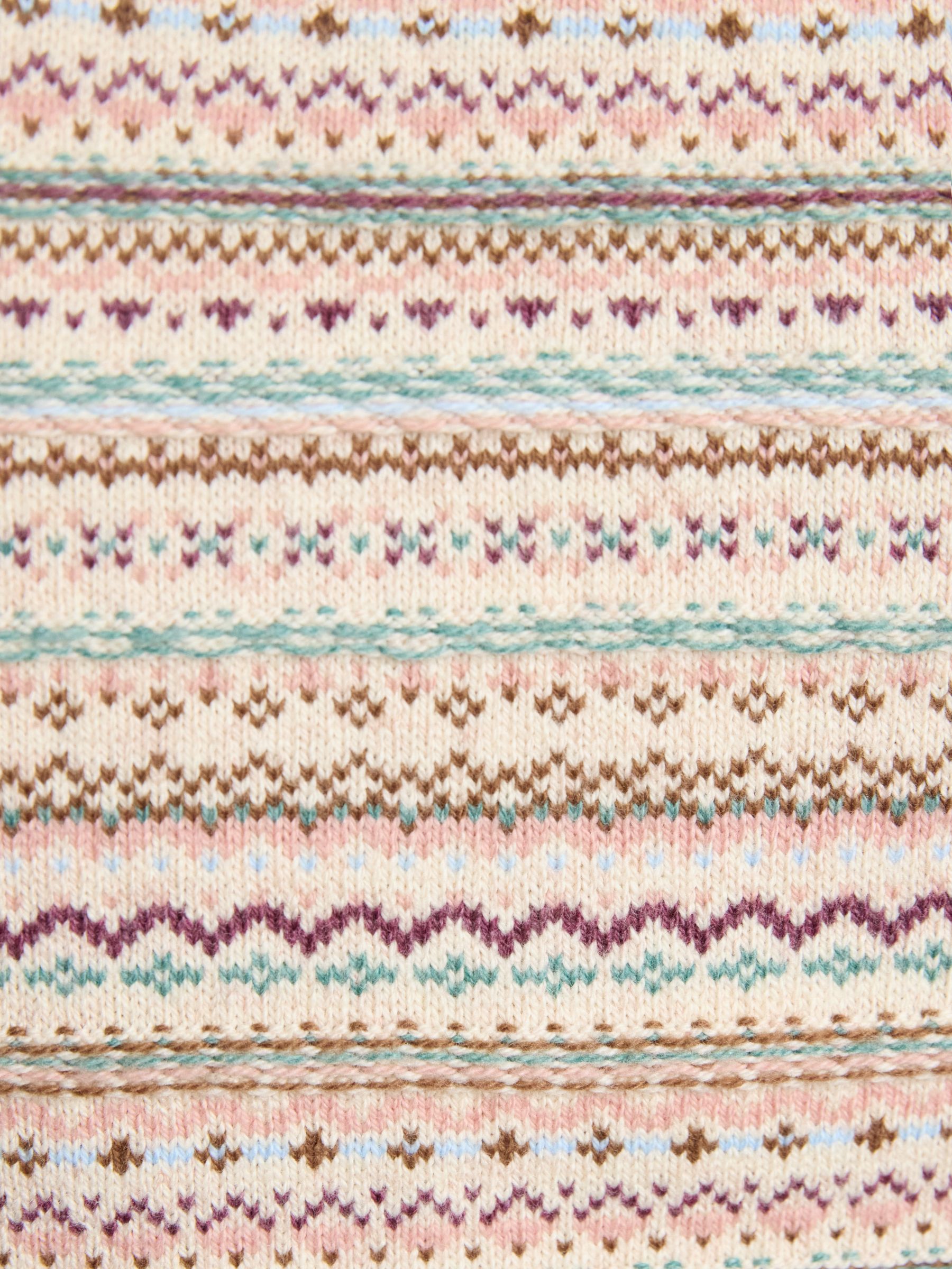 Oat Cotton Rich V-Neck Knitted Vest - Image 8 of 9