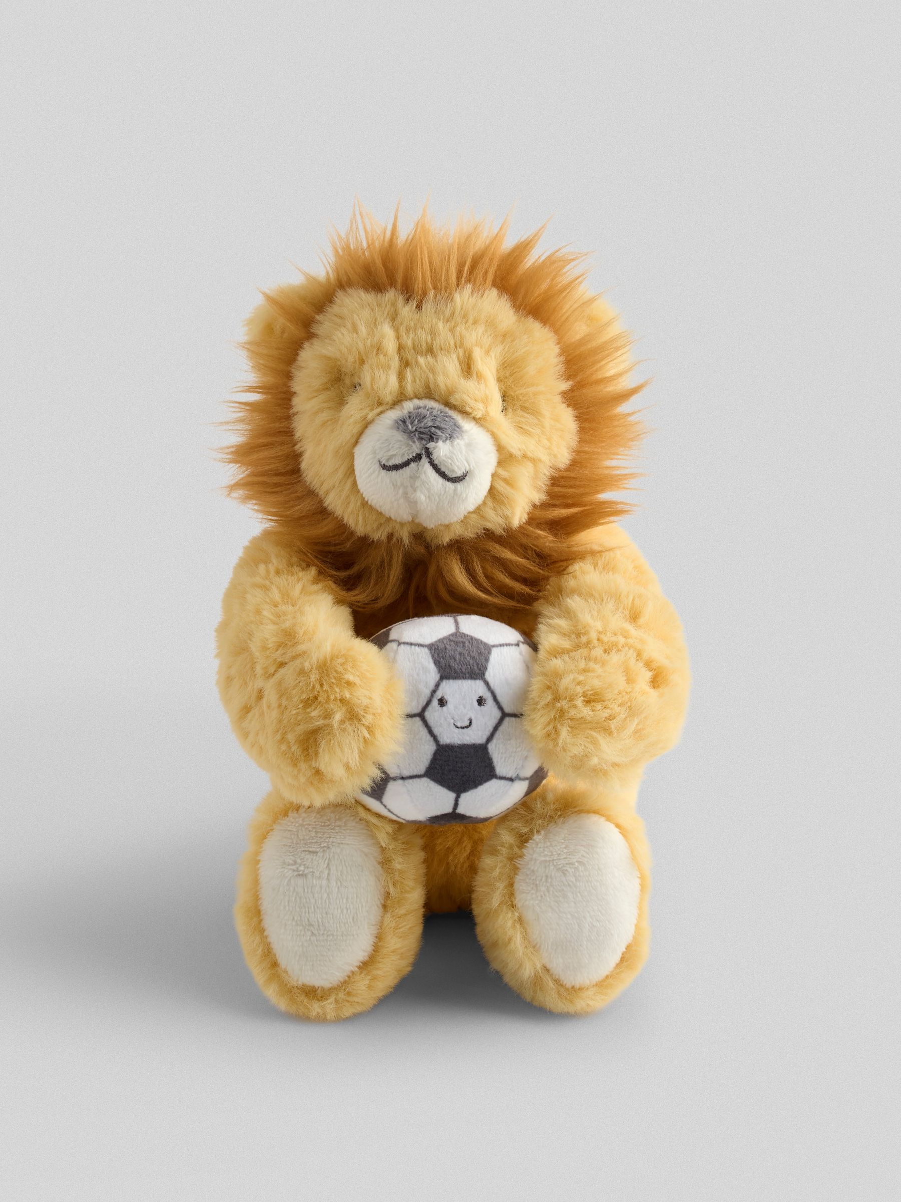 Luca Lion with Football Soft Toy Small - Image 1 of 3