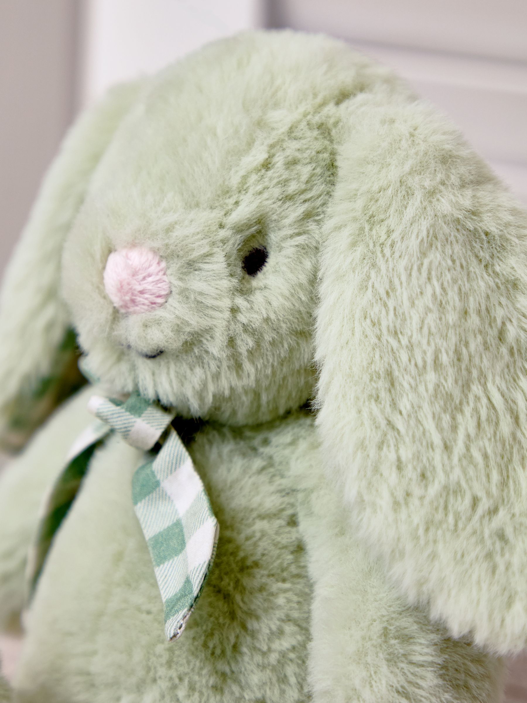 Gingham Matcha Bunny Soft Toy Plushie Small - Image 4 of 4 Gingham Matcha Bunny Soft Toy Plushie Small - Image 4 of 4
