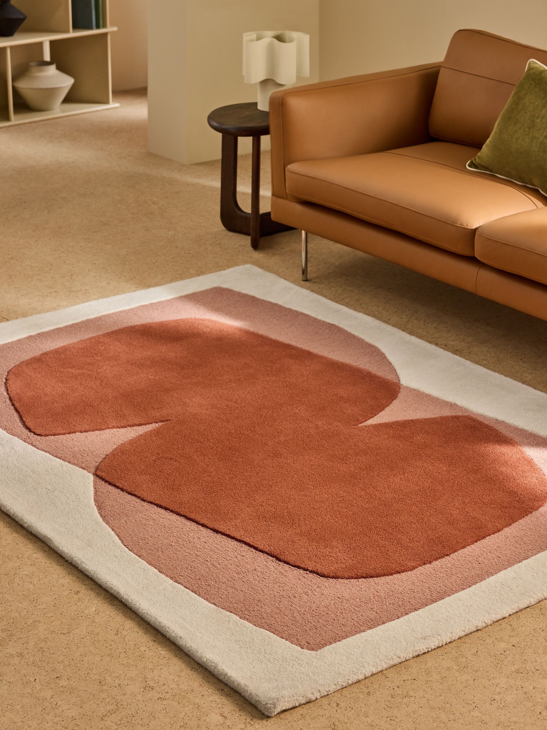 Kinney Wool Tufted Rug in Rust - Image 1 of 5 Kinney Wool Tufted Rug in Rust - Image 1 of 5