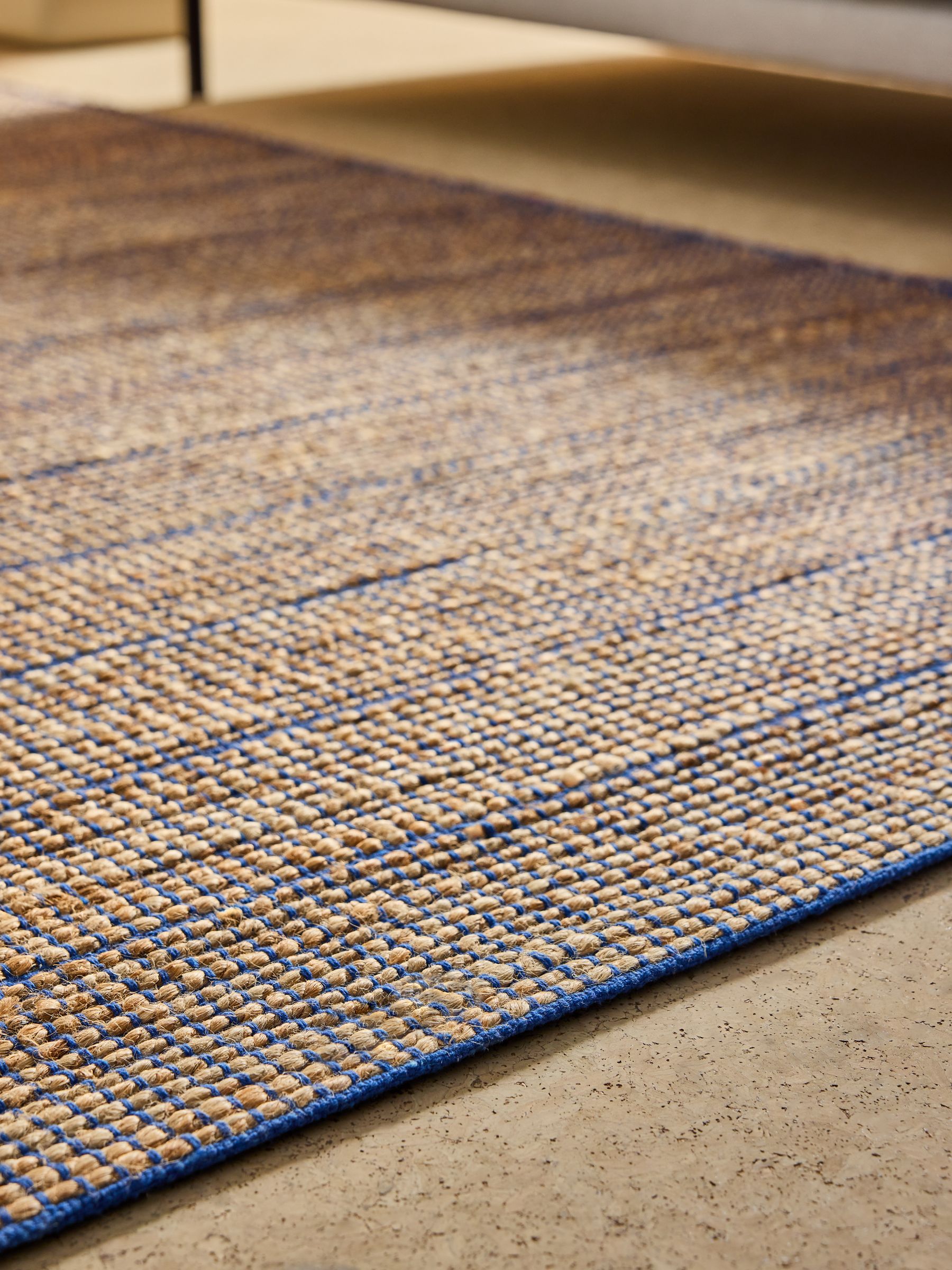 Hurley Woven Jute Rug in Blue - Image 3 of 6