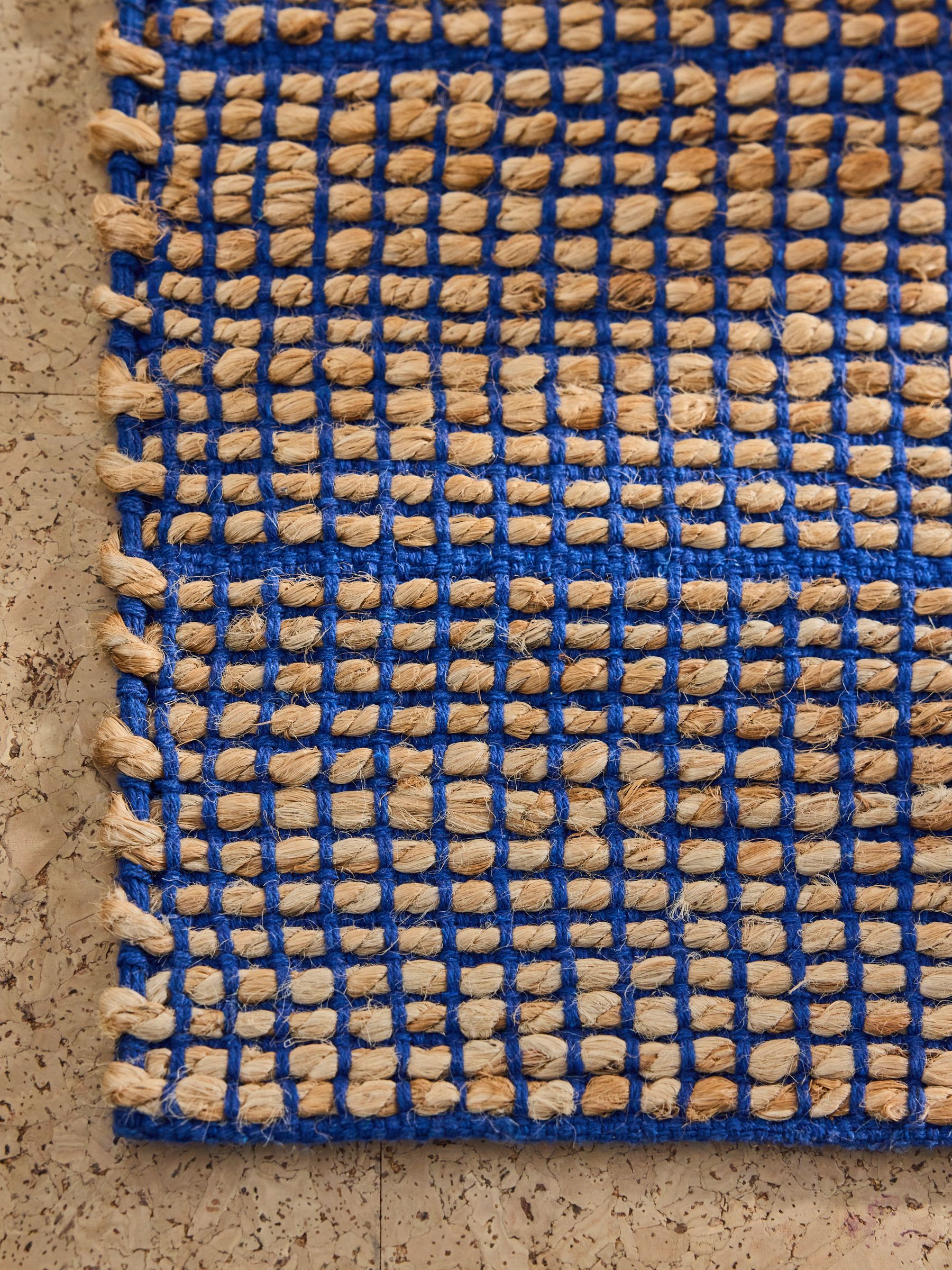 Hurley Woven Jute Rug in Blue - Image 5 of 6