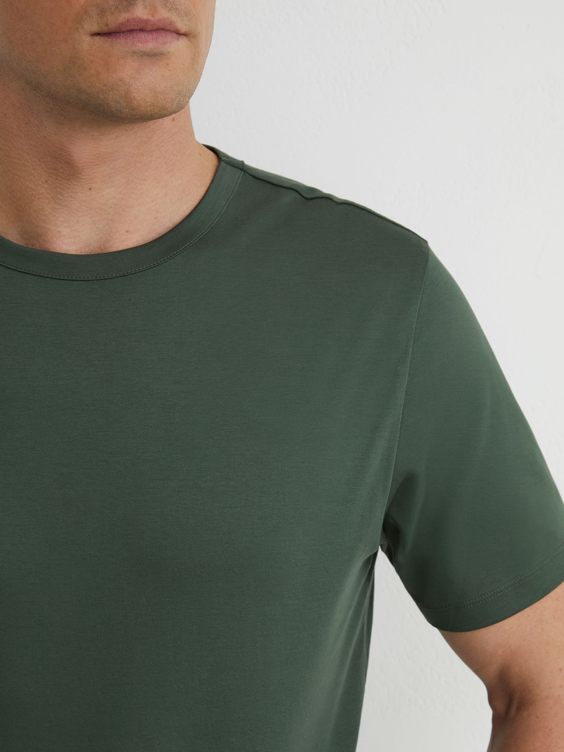 Air-Water Cotton Tailored-Fit T-Shirt in Kale Green - image 5