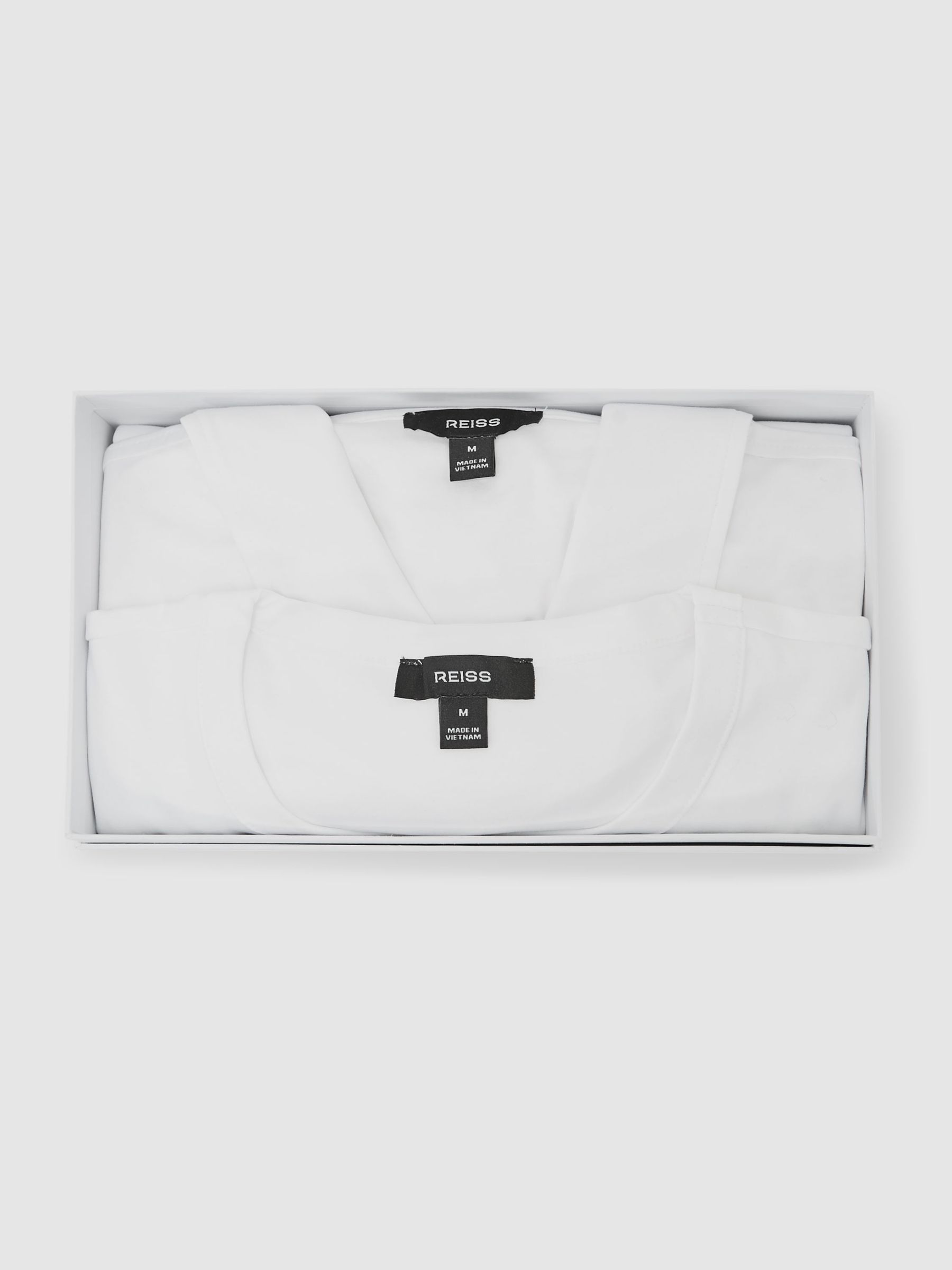 Airwater-Cotton T-Shirt and Polo Shirt 2-Pack in White - Image 2 of 2 Airwater-Cotton T-Shirt and Polo Shirt 2-Pack in White - Image 2 of 2