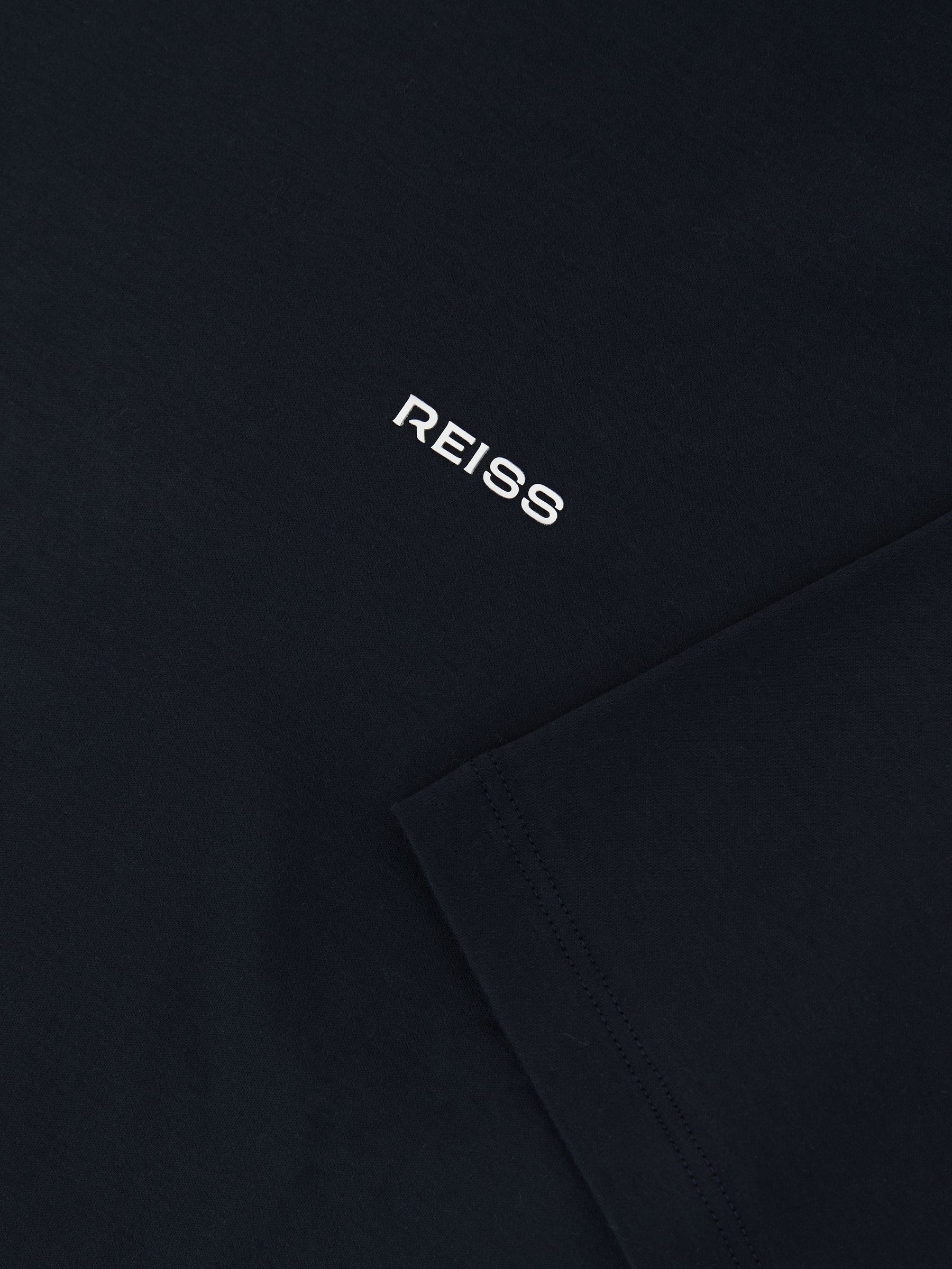 Cotton Logo Crew-Neck T-shirt in Navy - Image 6 of 6