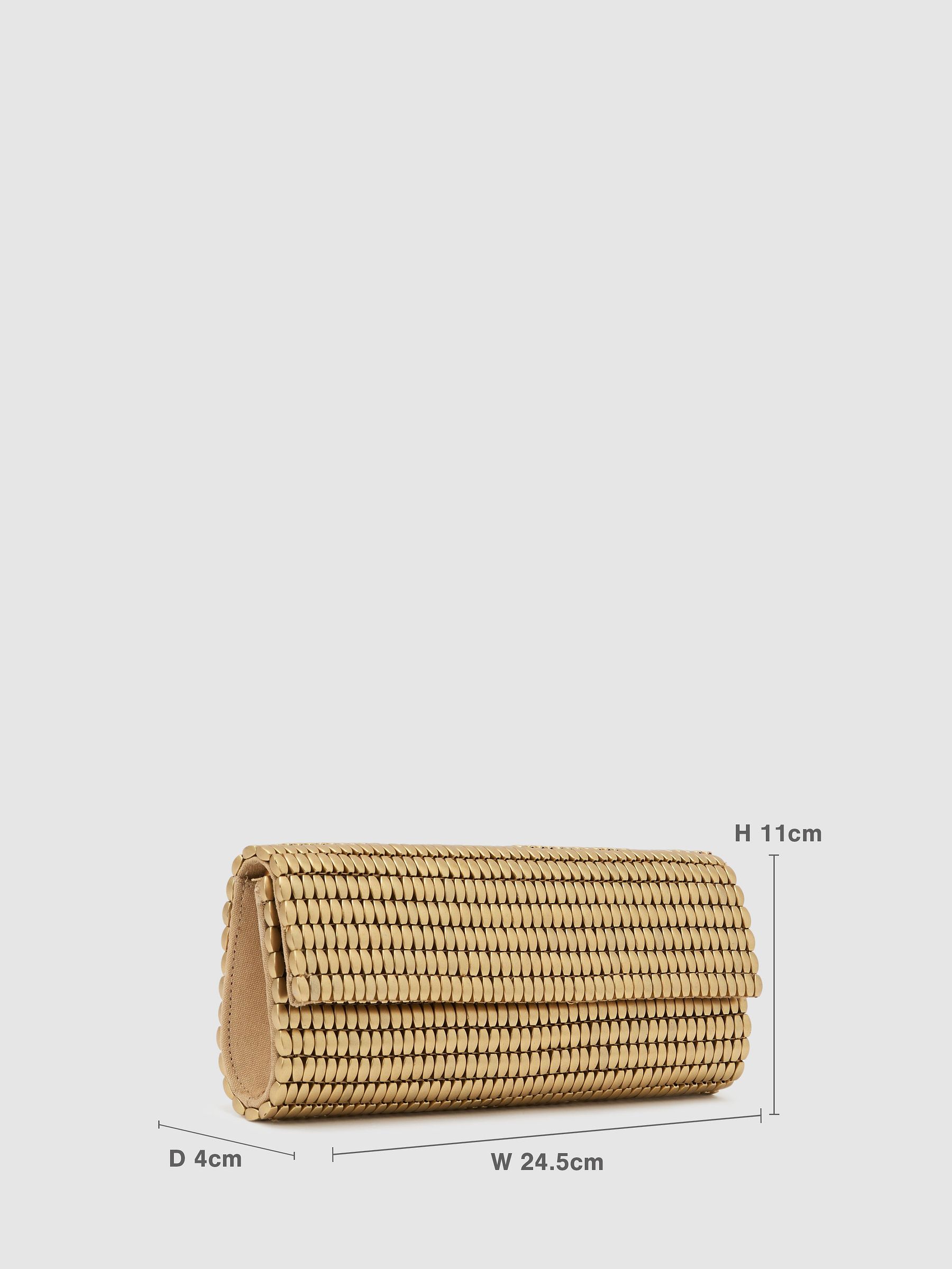 Beaded Clutch Bag in Gold - image 4