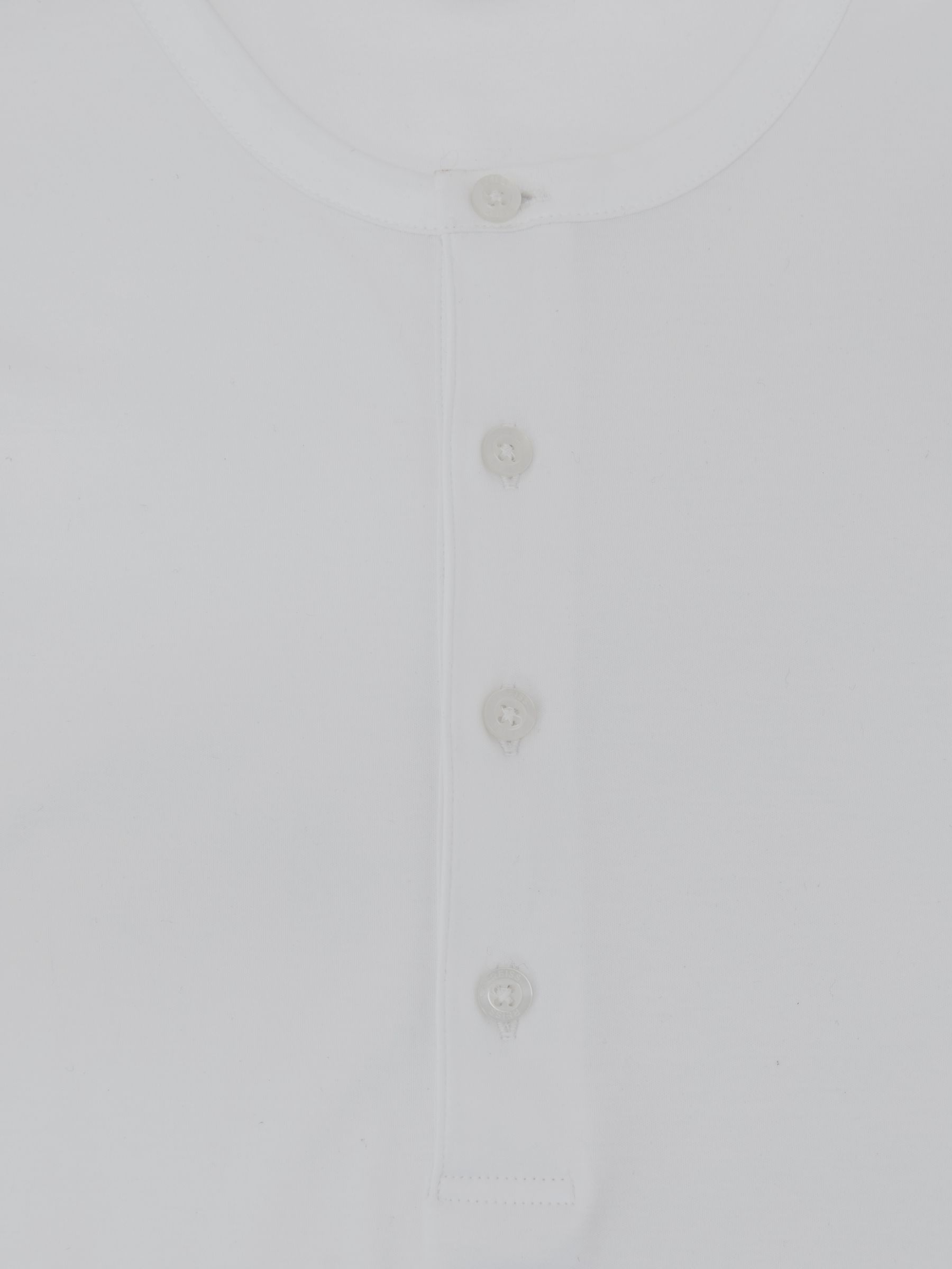 Airwater-Cotton Jersey Henley T-Shirt in White - image 3