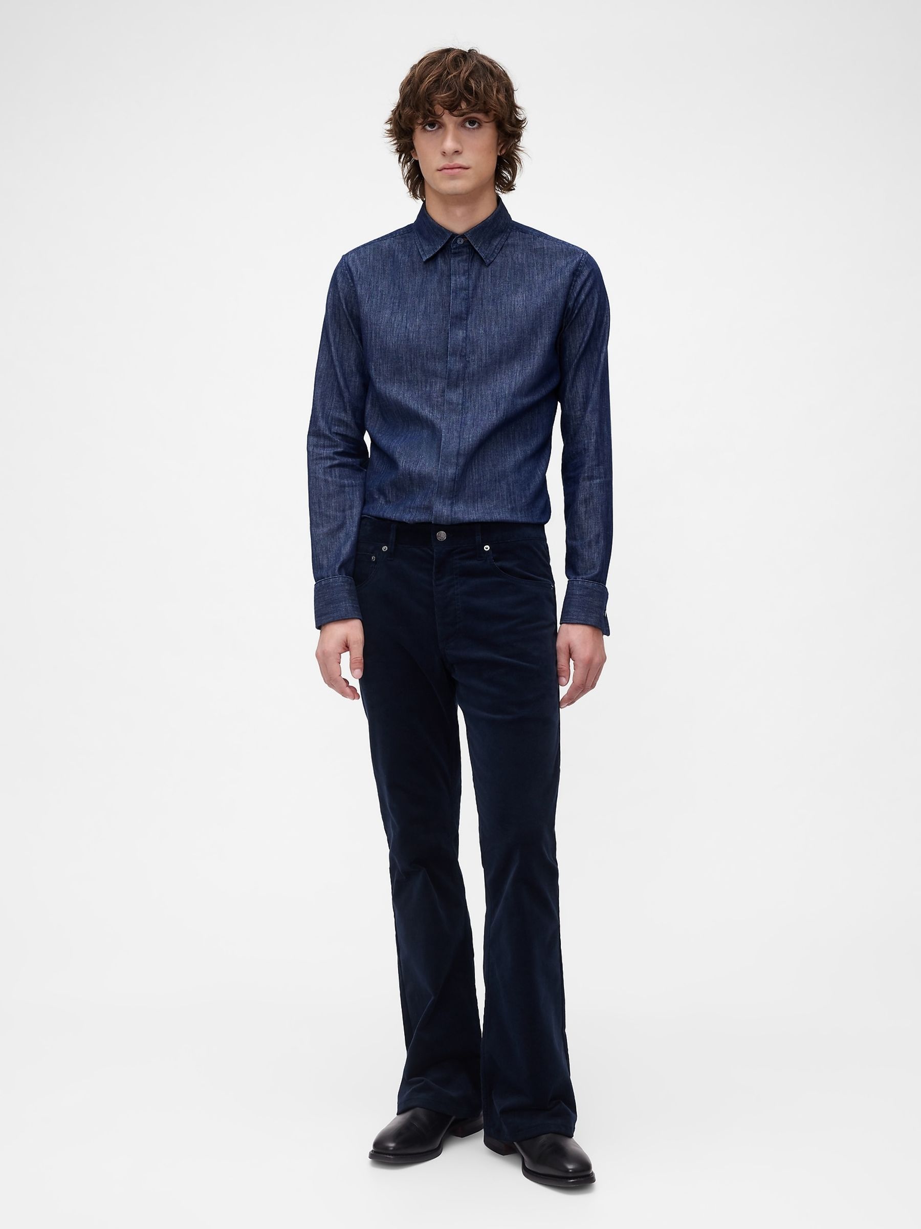 GapStudio Blue Chambray Shirt - Image 4 of 6