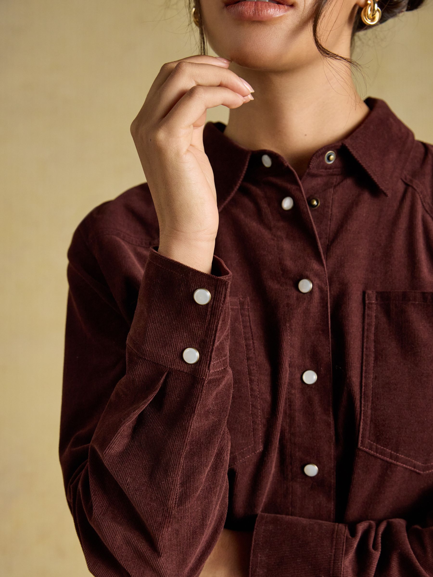 Cassie Brown Cord Shirt - Image 5 of 8