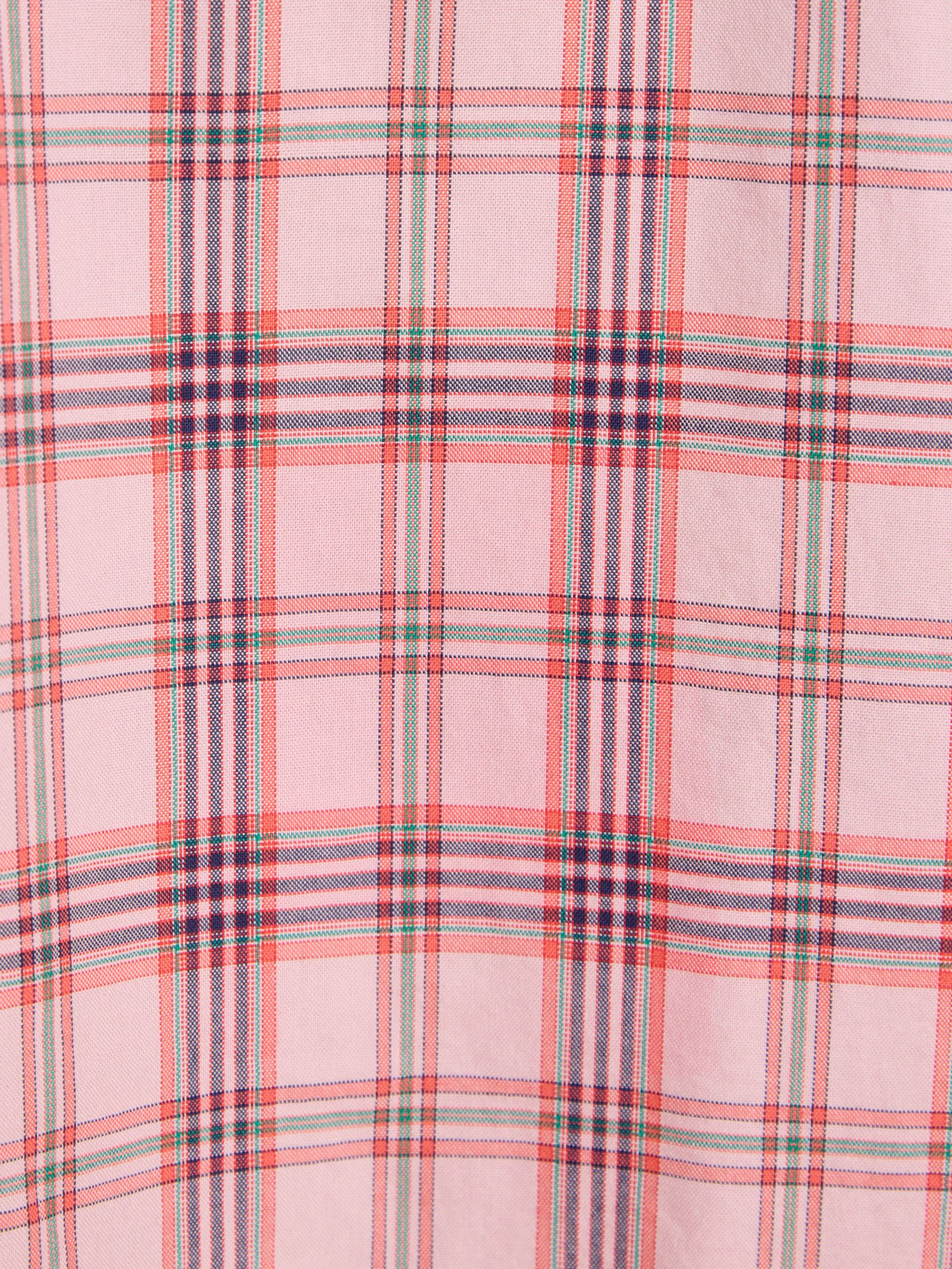 Pink Check Cropped Oxford Shirt - Image 8 of 9