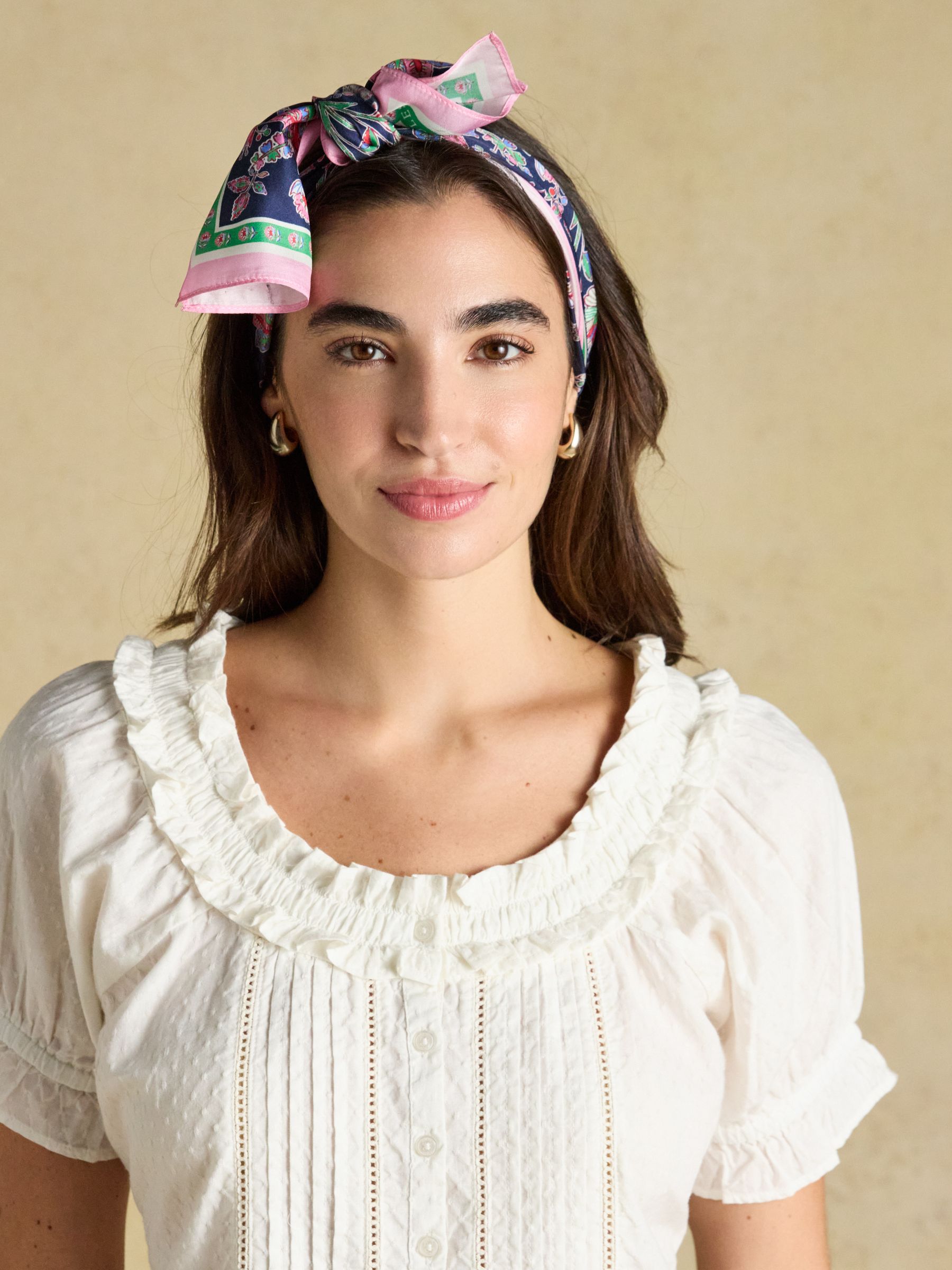 Lillie Cream Frill Neck Blouse - Image 6 of 10