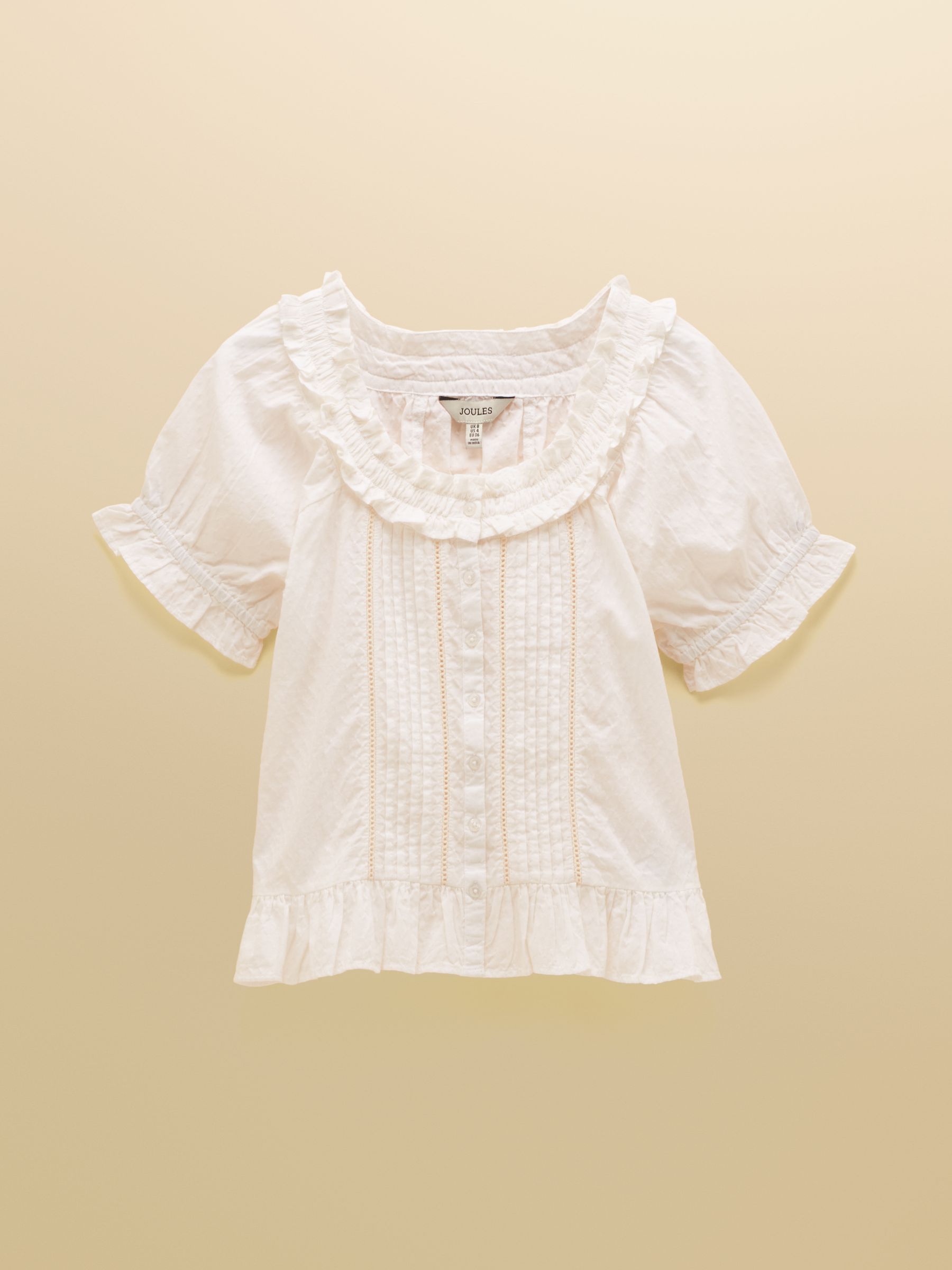 Lillie Cream Frill Neck Blouse - Image 8 of 8 Lillie Cream Frill Neck Blouse - Image 8 of 8