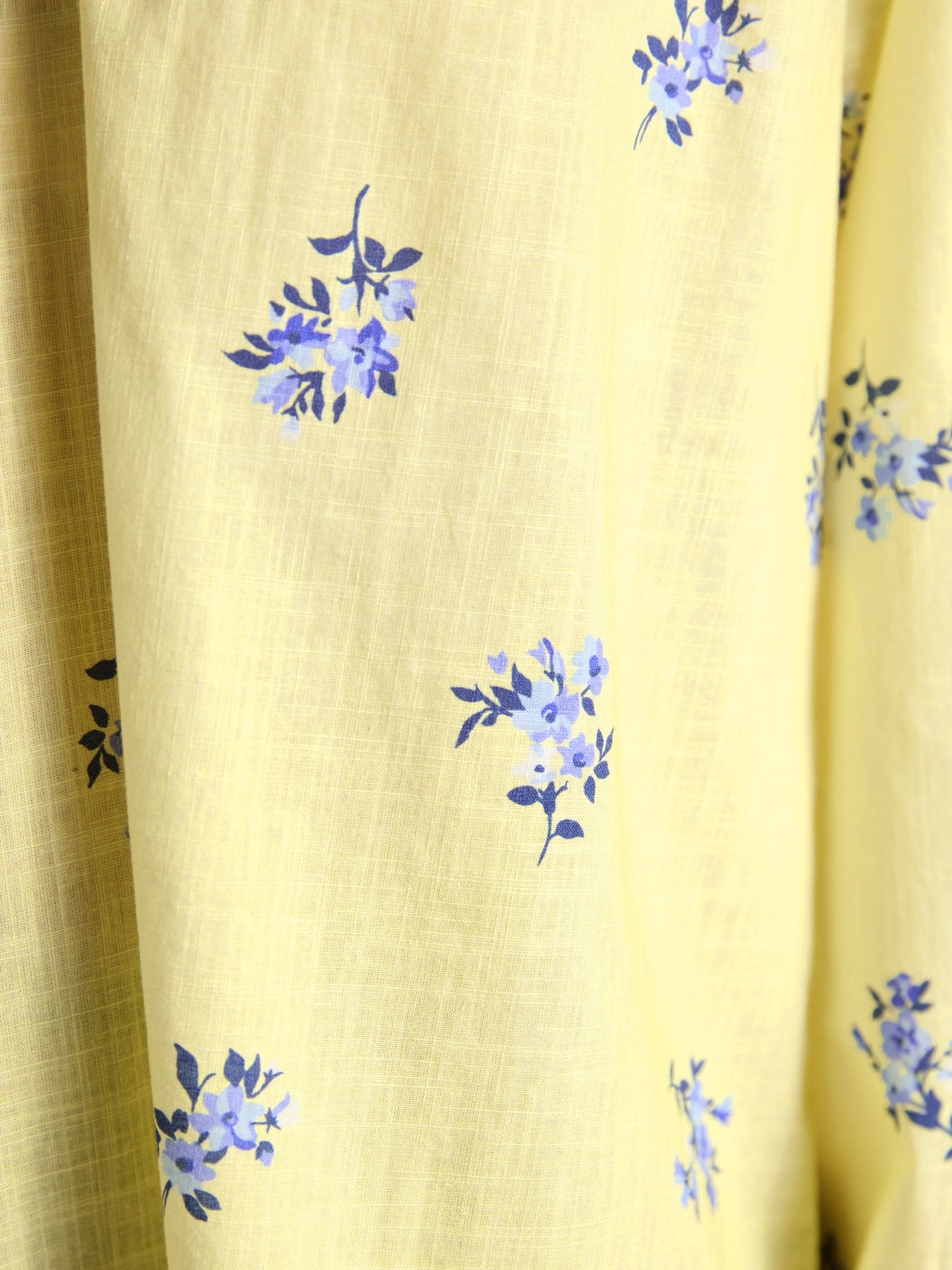 Tilda Yellow Floral V Neck Popover Long Sleeve Blouse - Image 6 of 7
