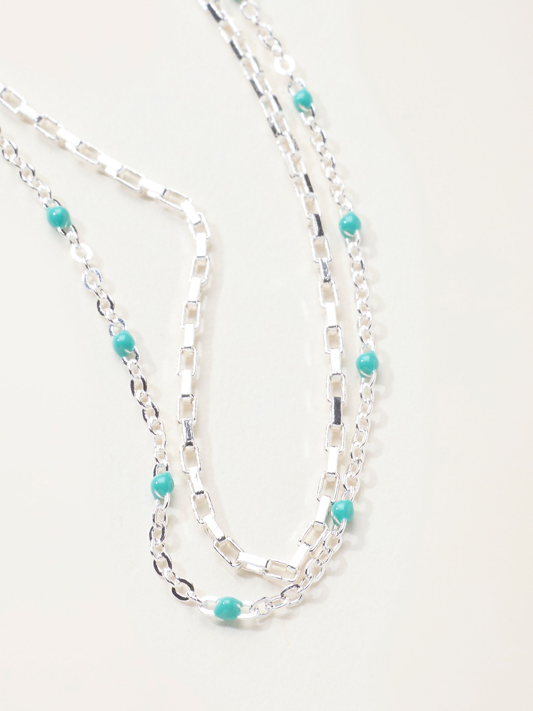 Silver Tone Layered Anklet - Image 2 of 2