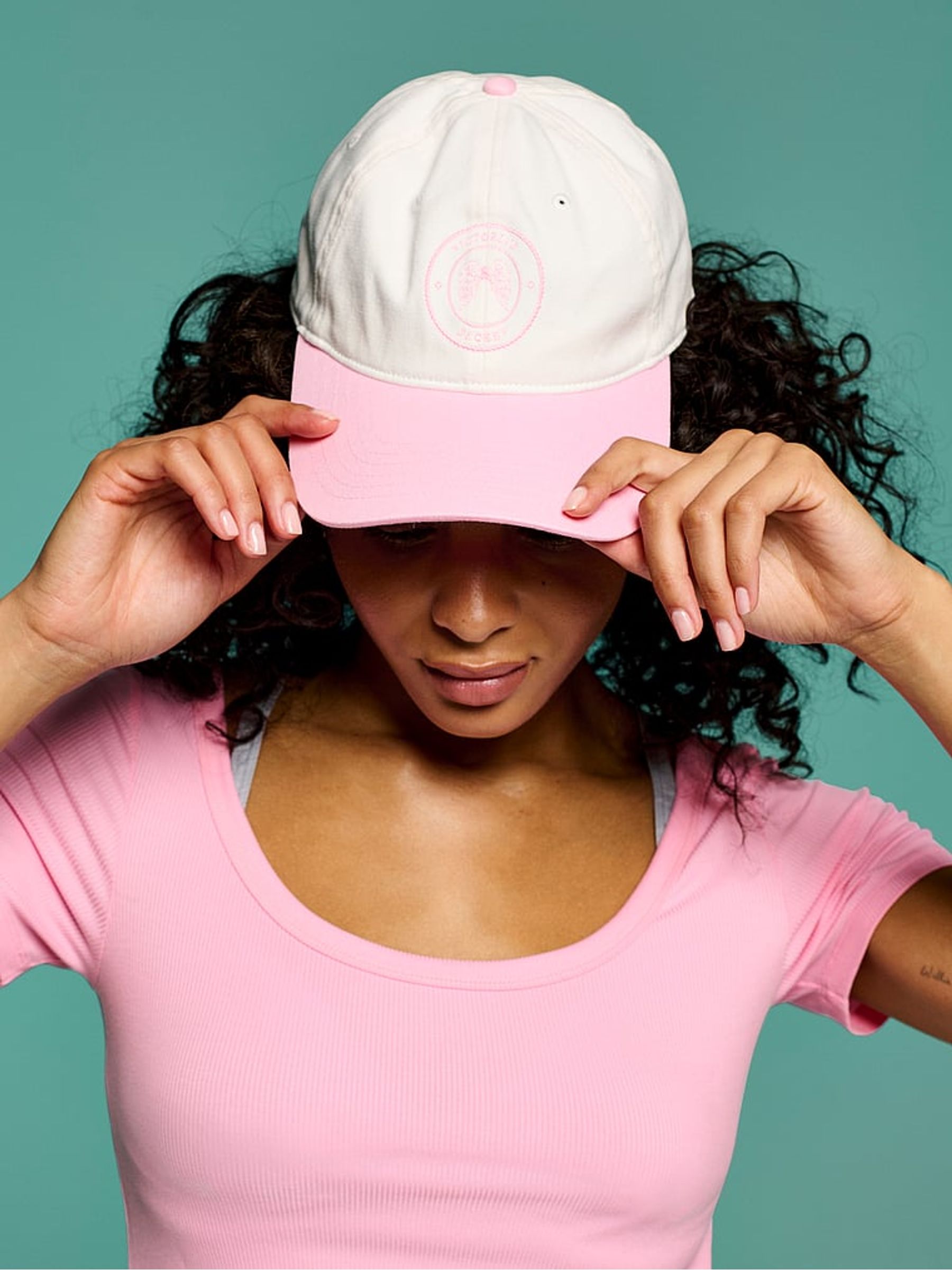 Pretty Blossom Pink Baseball Hat - Image 1 of 3 Pretty Blossom Pink Baseball Hat - Image 1 of 3