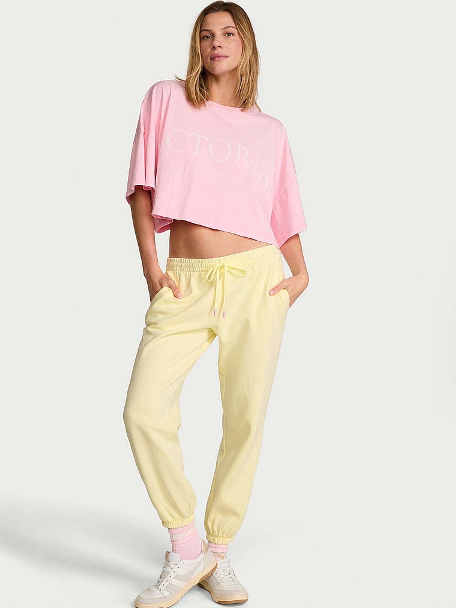 Lemonade Yellow Fleece Joggers - Image 1 of 2