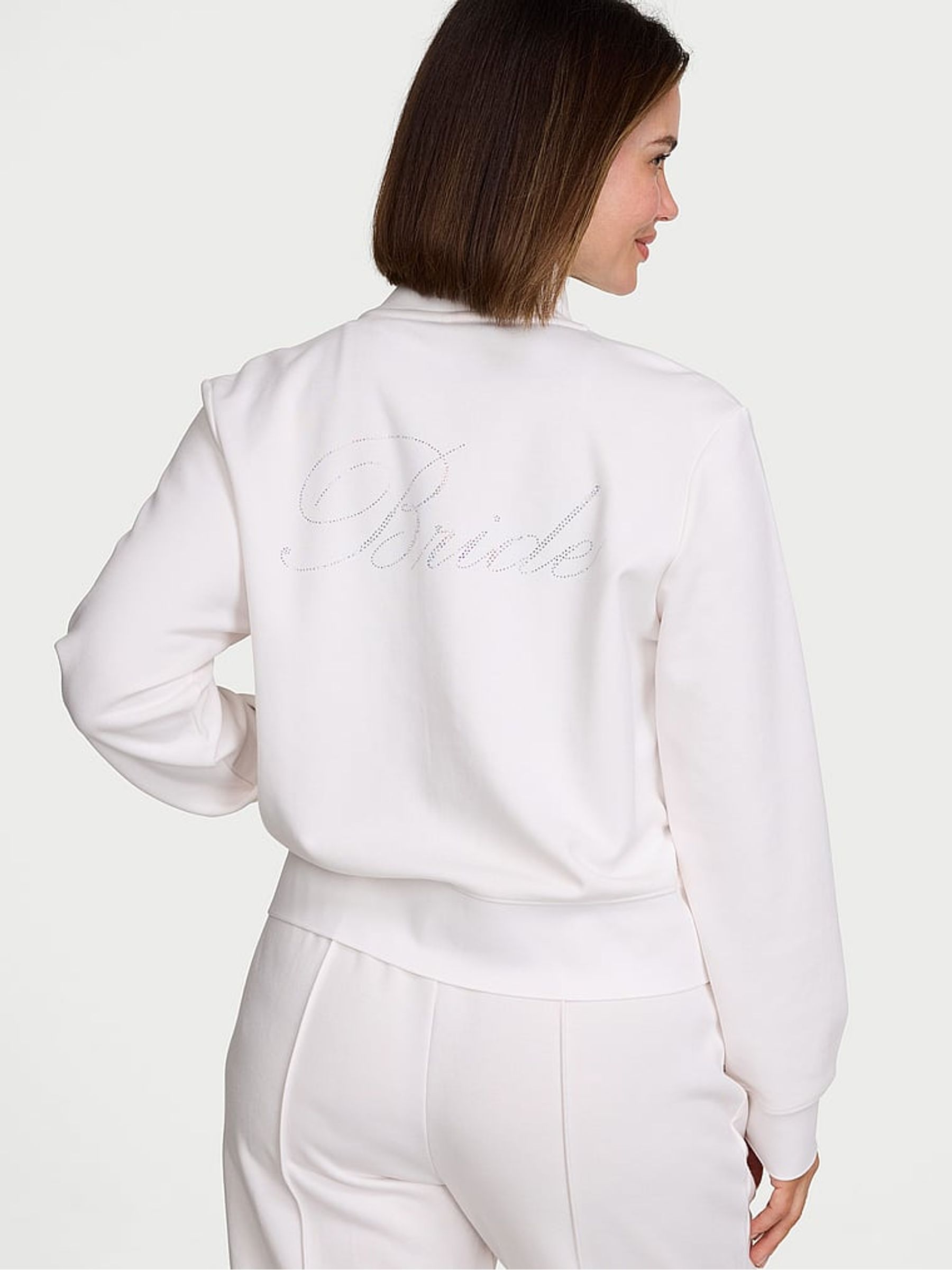 Coconut White Bridal Track Jacket - Image 2 of 2 Coconut White Bridal Track Jacket - Image 2 of 2