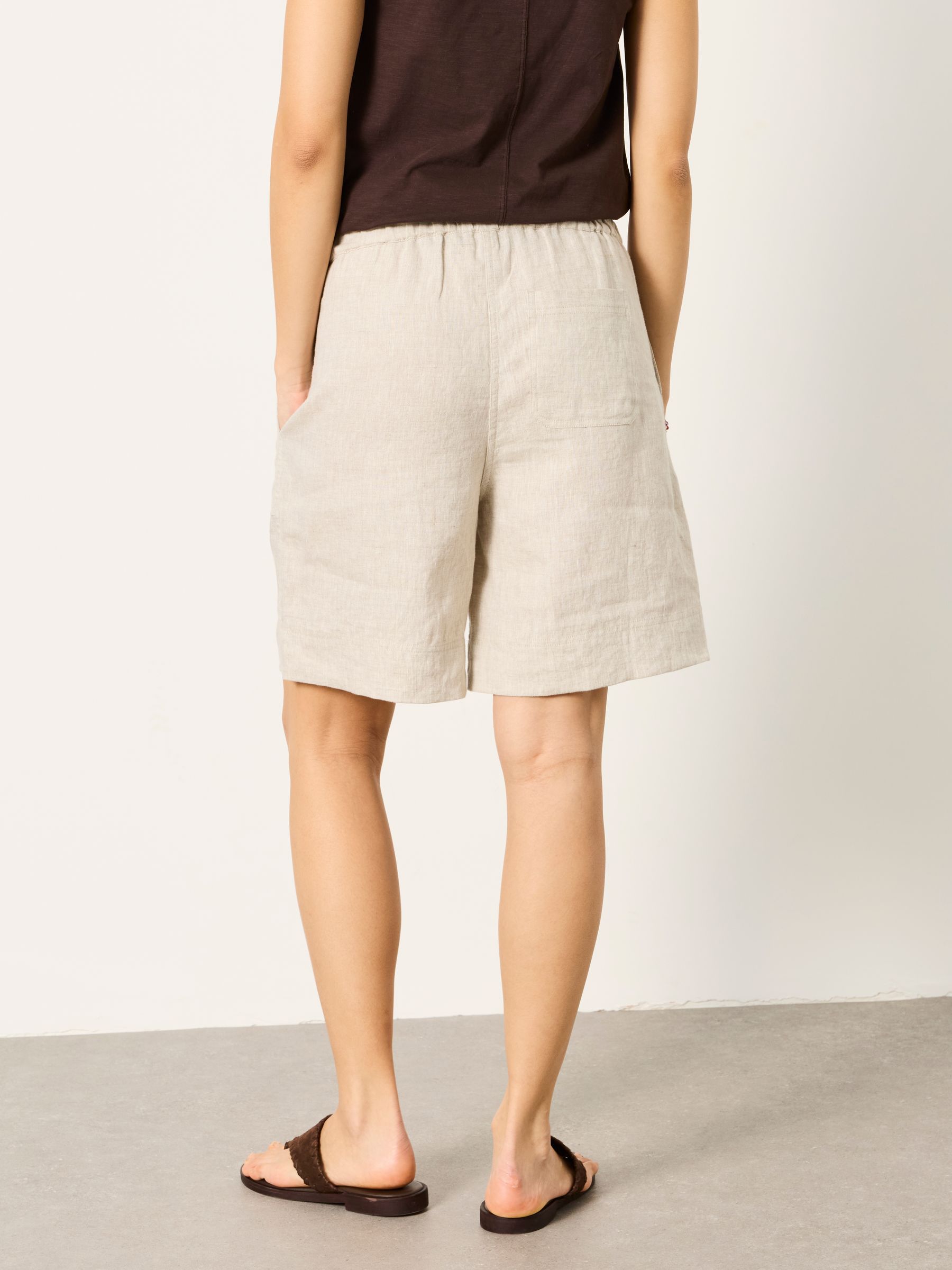 Amberly Stone Linen Shorts - Image 2 of 6
