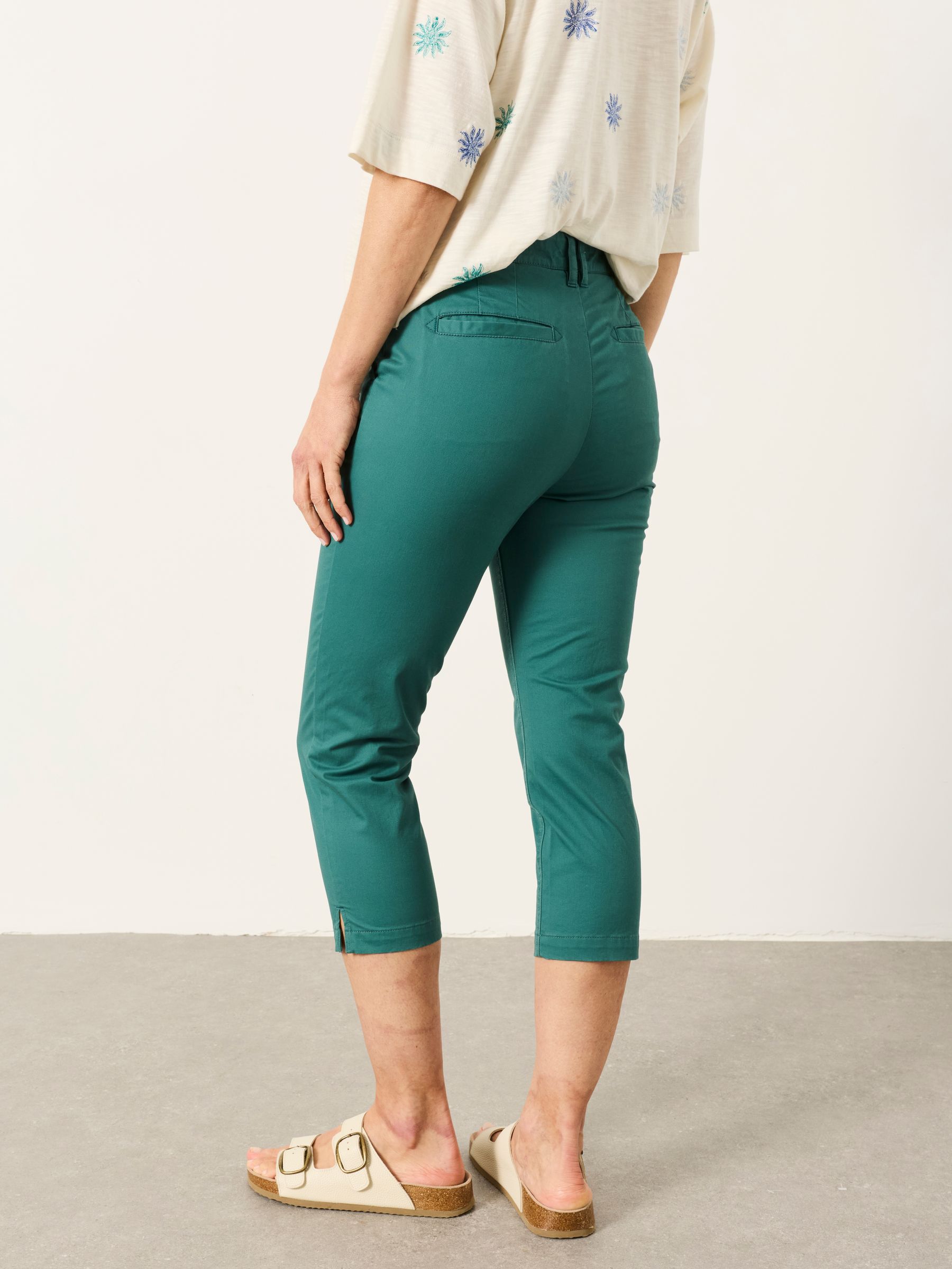 Teal Blue Farnham Teal Blue Crop Chino - Image 4 of 7