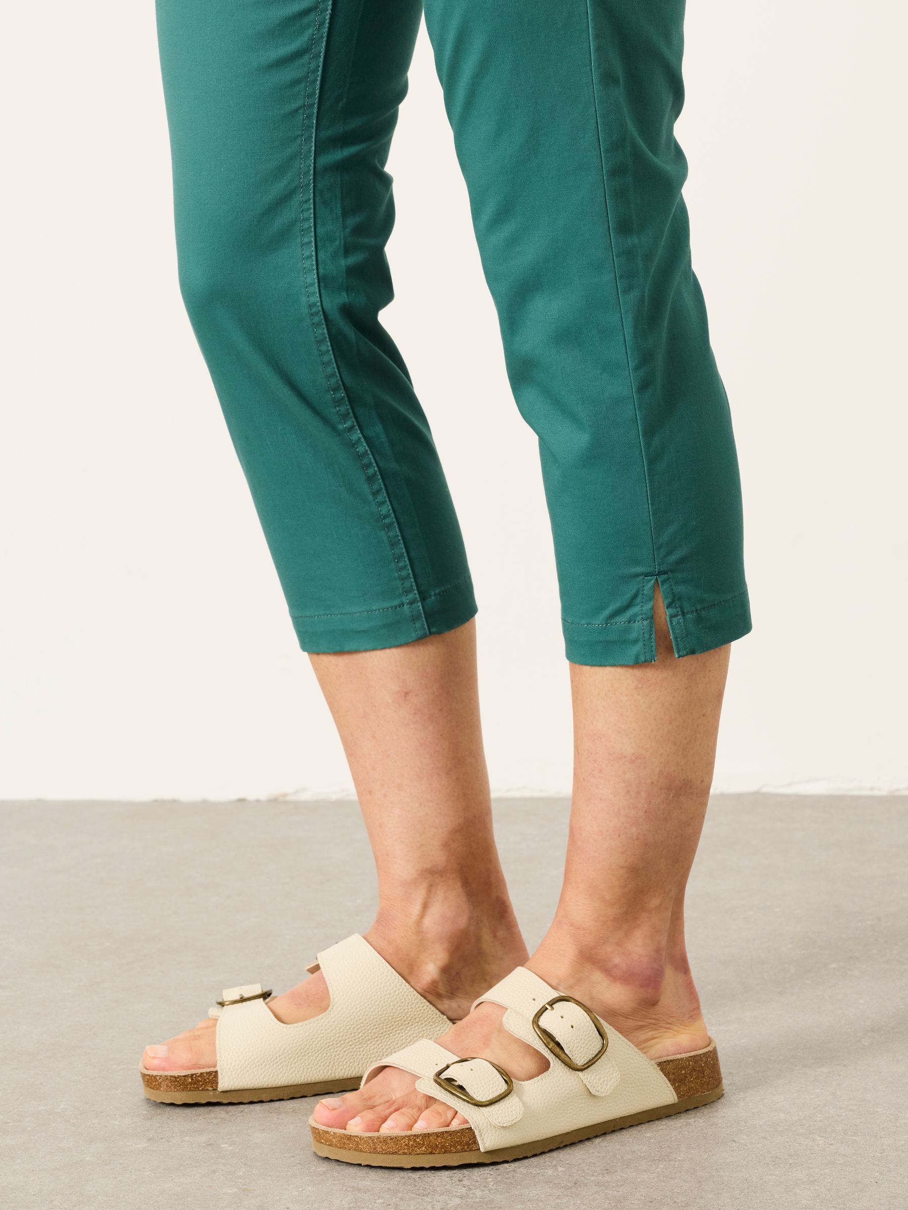 Teal Blue Farnham Teal Blue Crop Chino - Image 6 of 7