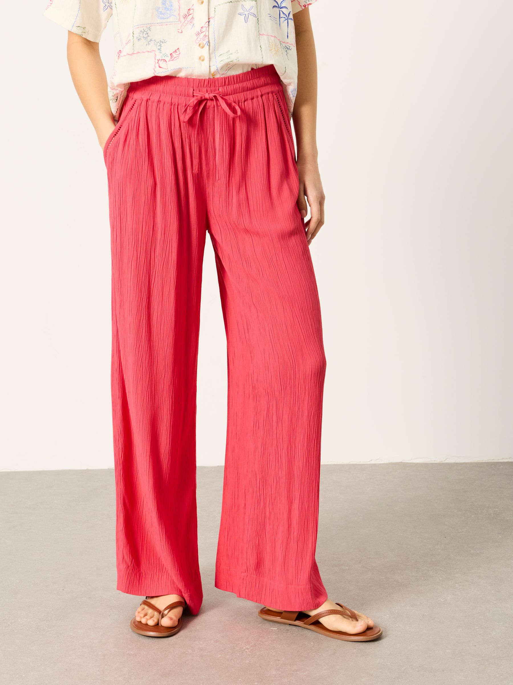 Melissa Pink Palazzo Trousers - Image 1 of 6