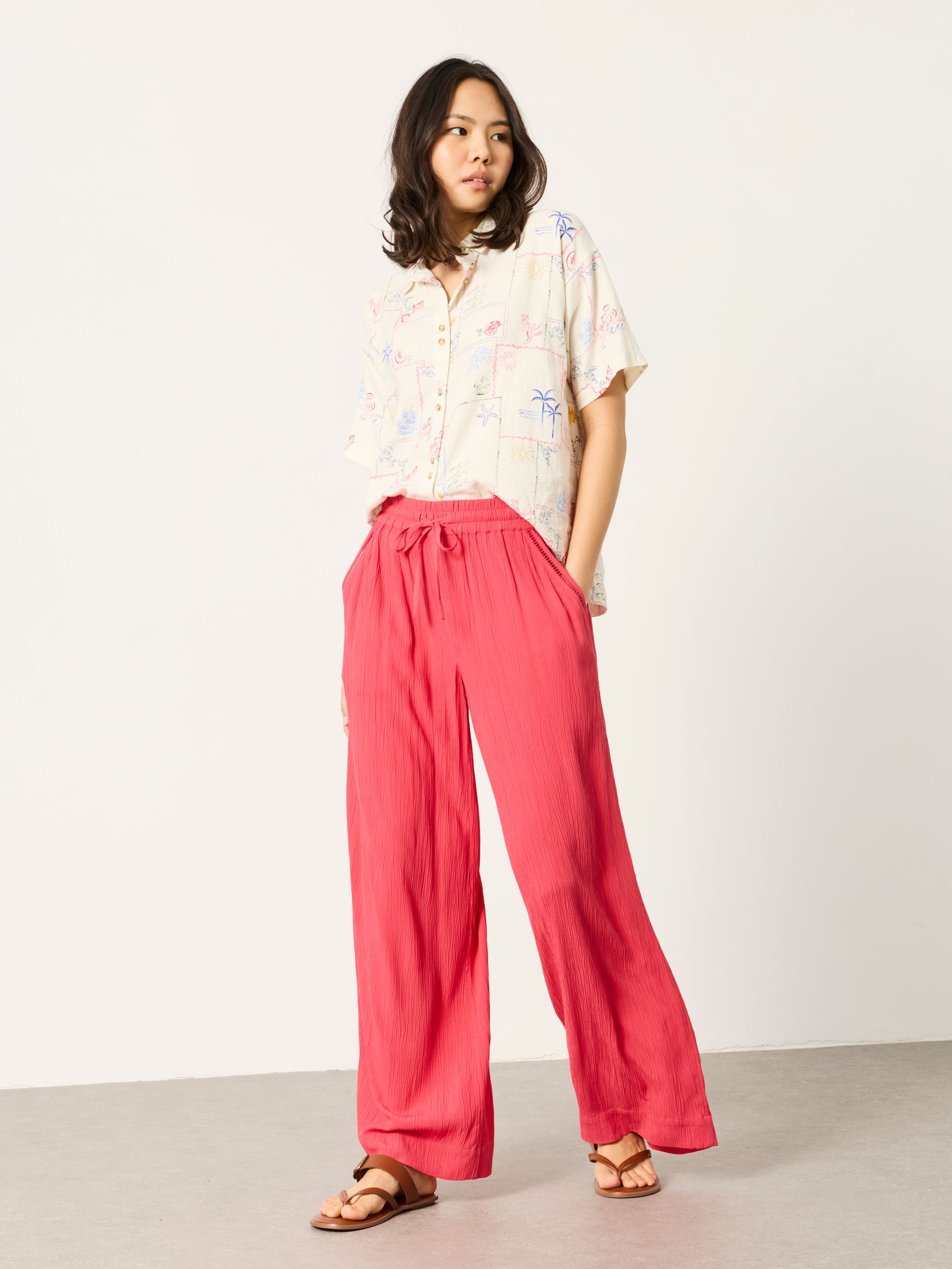 Melissa Pink Palazzo Trousers - Image 3 of 6