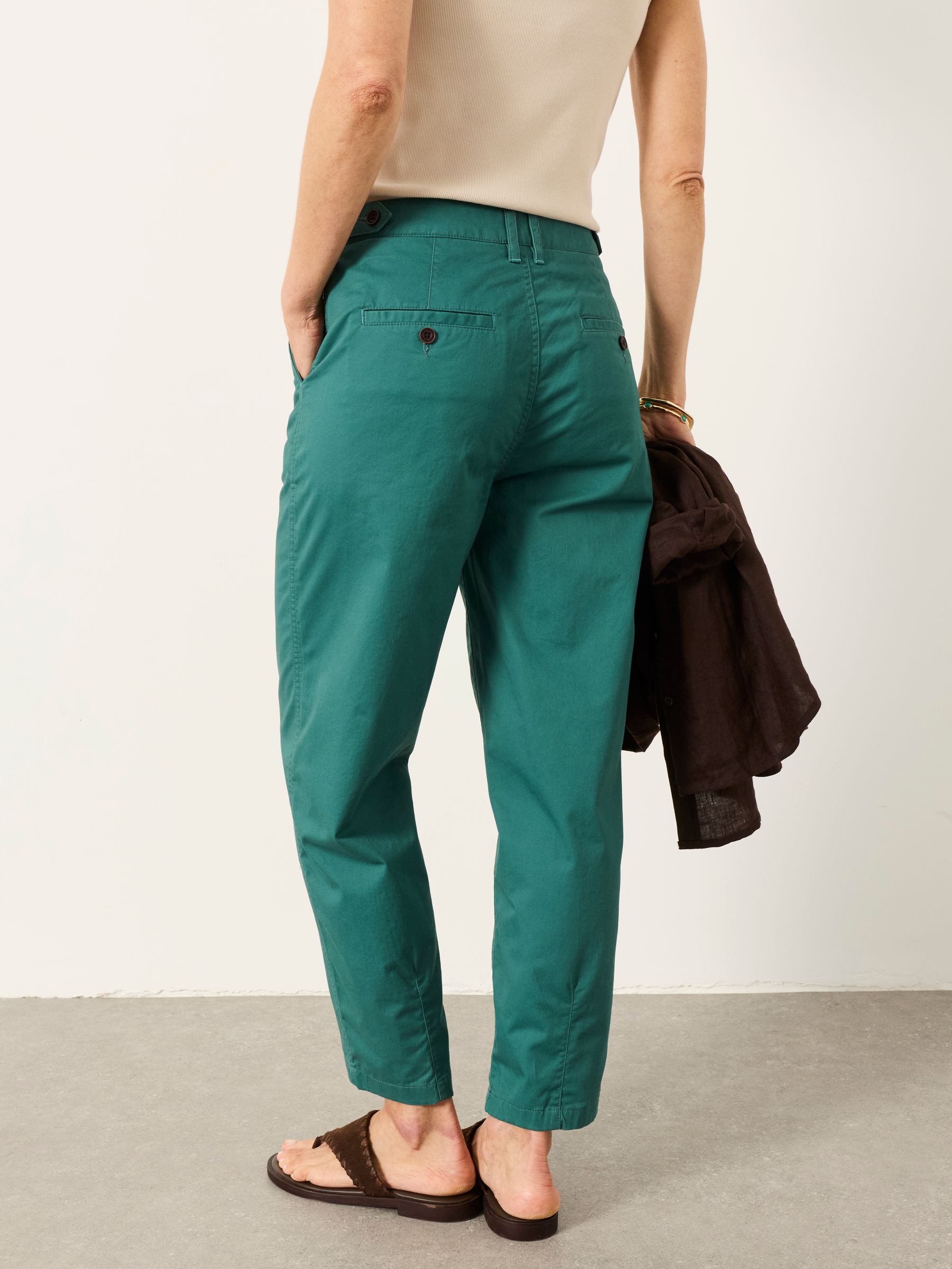 Blazey Teal Blue Tapered Chino Trousers - Image 3 of 6