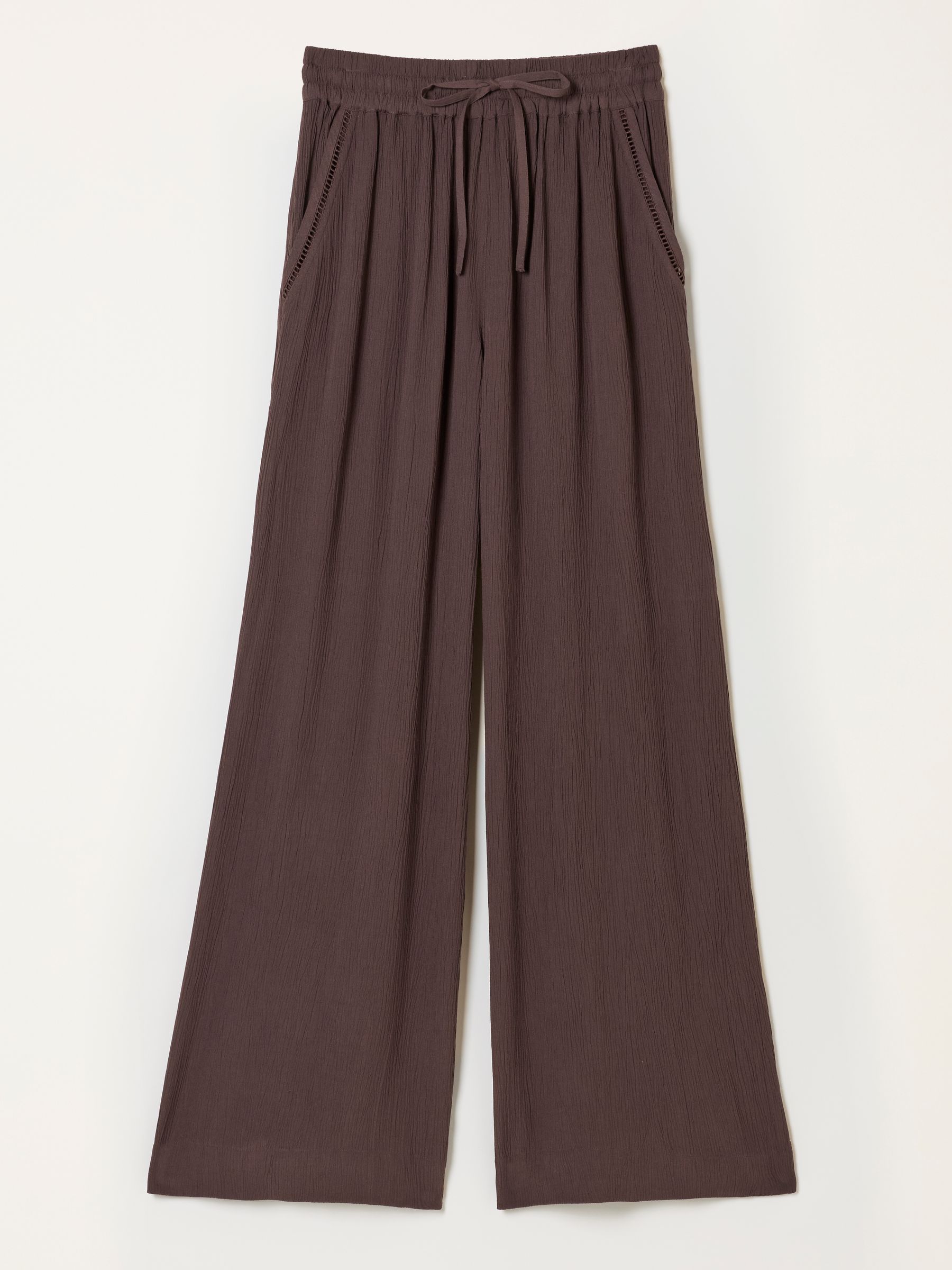 Melissa Chocolate Brown Palazzo Trousers - Image 6 of 6