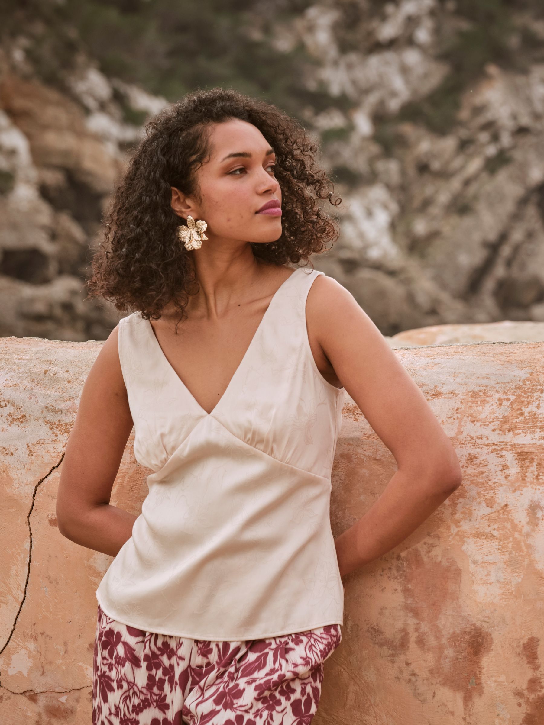 トップス PELLICULE mellow gather camisole IVORY Cuteighteen Kawaii Lace Trim Spaghetti Strap Camisole Teens
