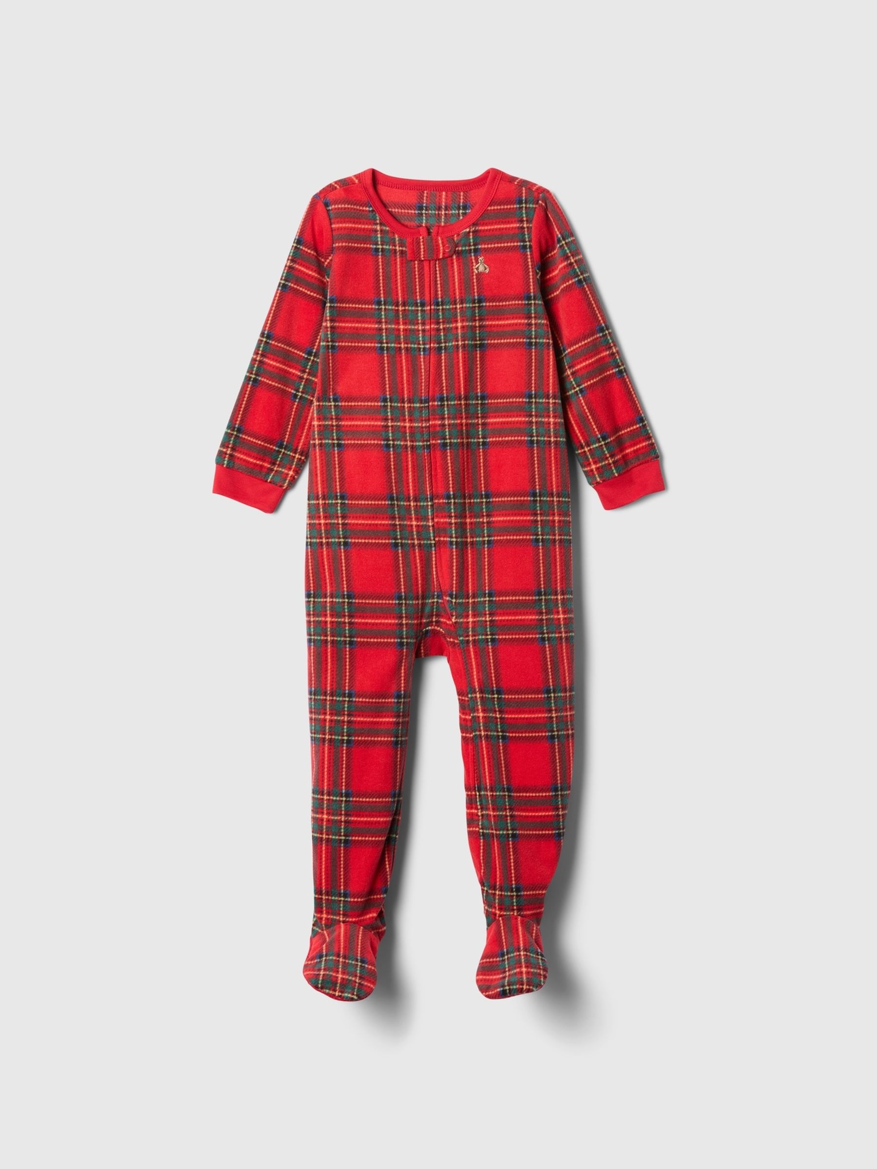 Red Christmas Check Sleepsuit (Newborn-24mths) Gap