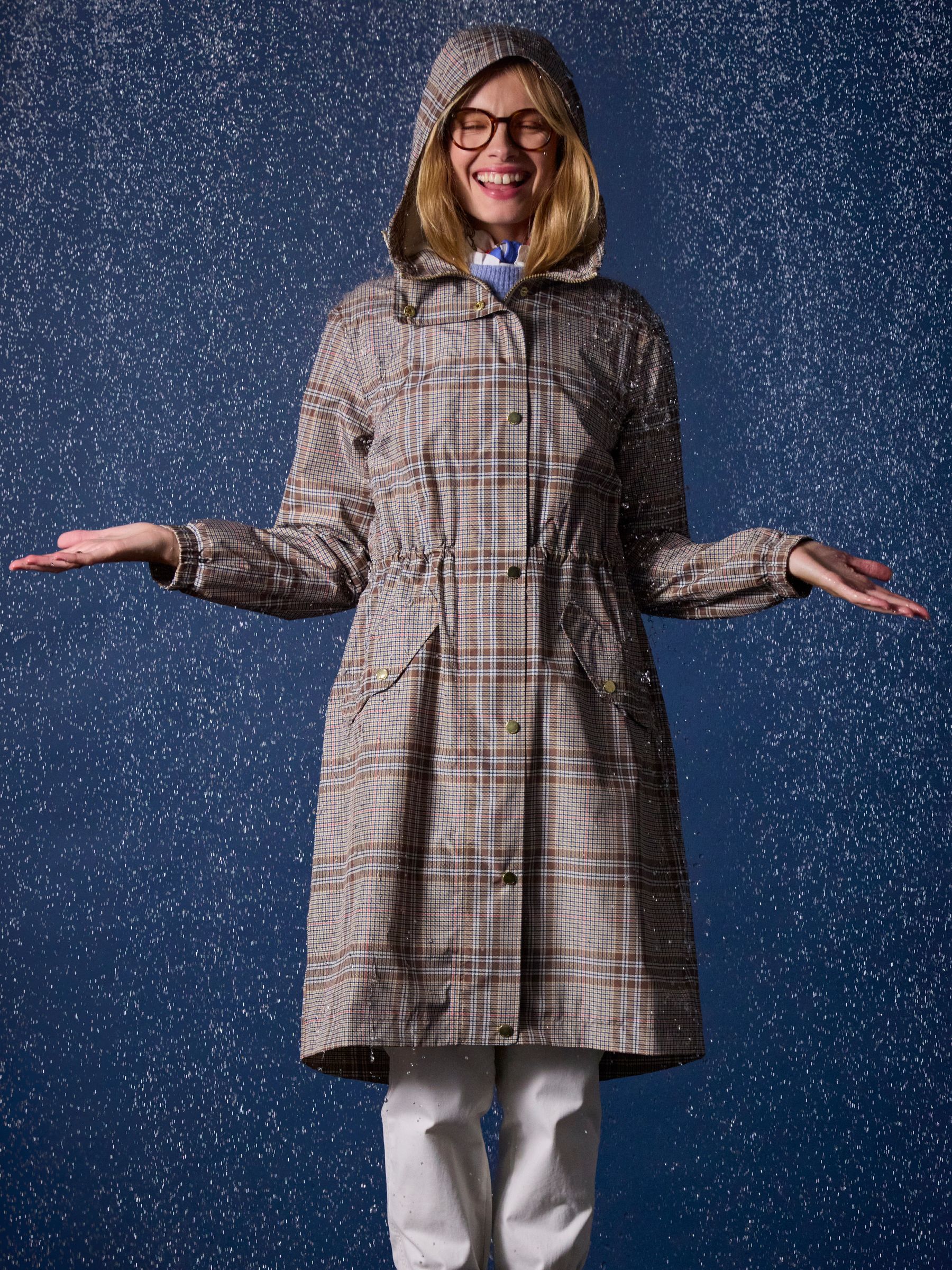 Holkham Light Brown Waterproof Packable Raincoat With Hood Joules