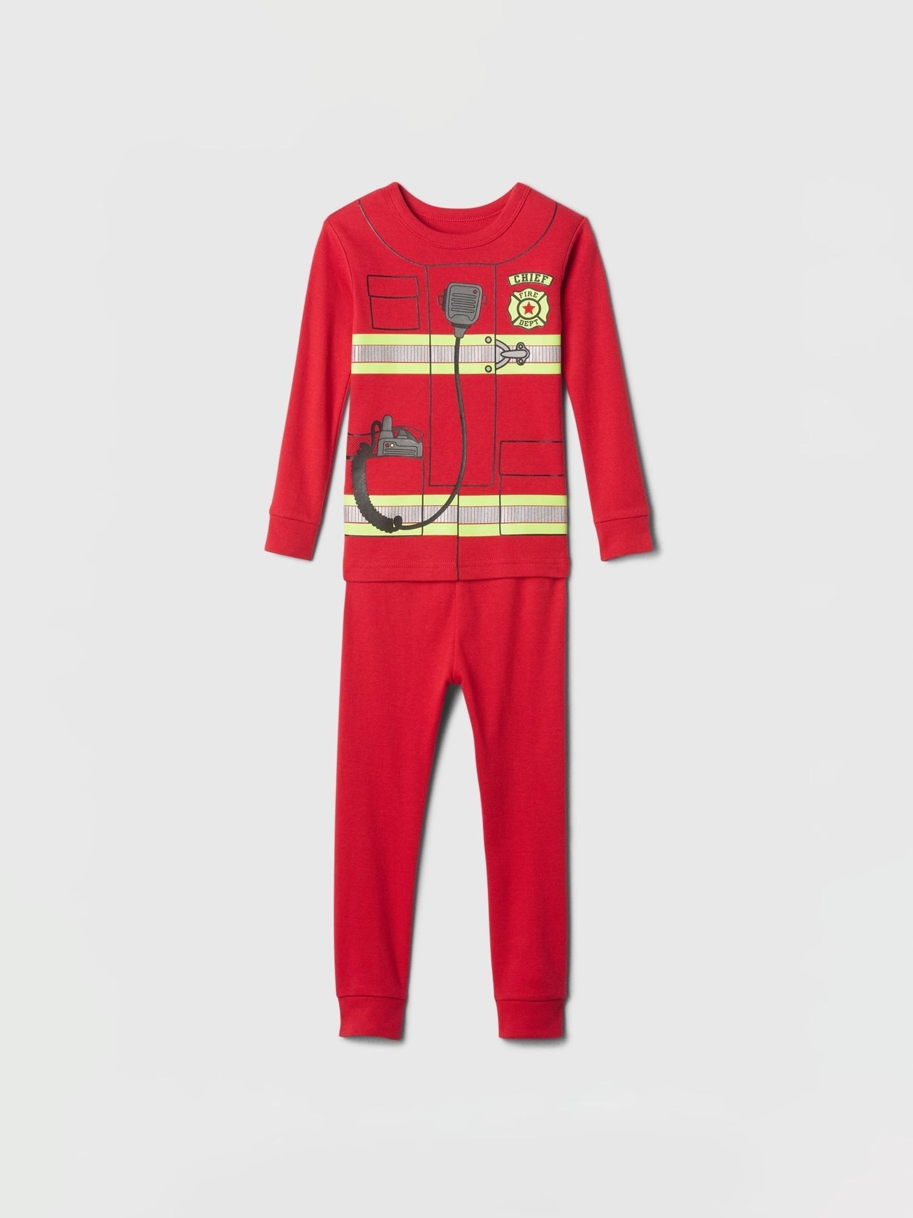 Red Firefighter Cotton Long Sleeve Pyjamas (6mths-5yrs) Gap