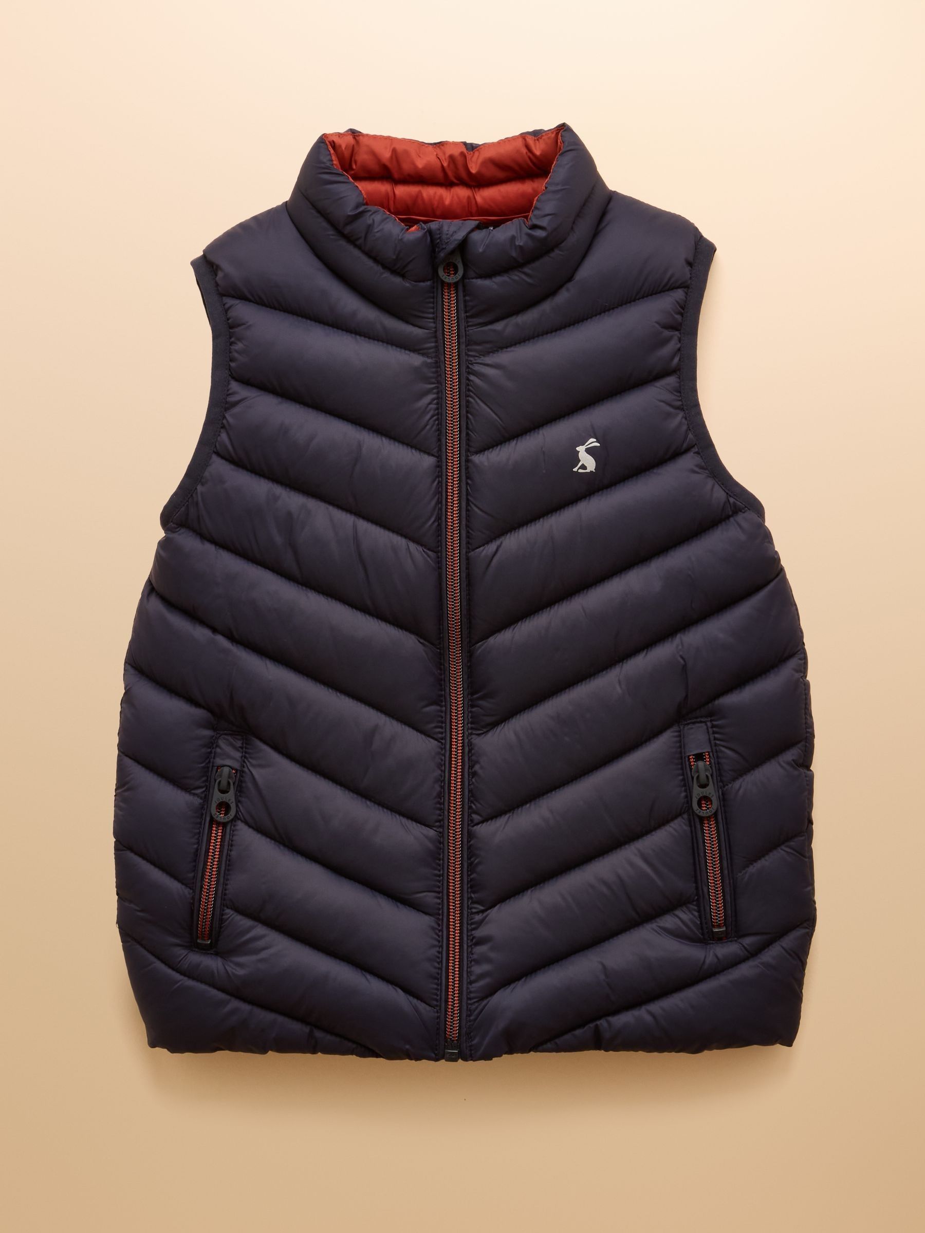 Kids' Crofton Gilet Navy Blue Showerproof Padded Gilet Joules