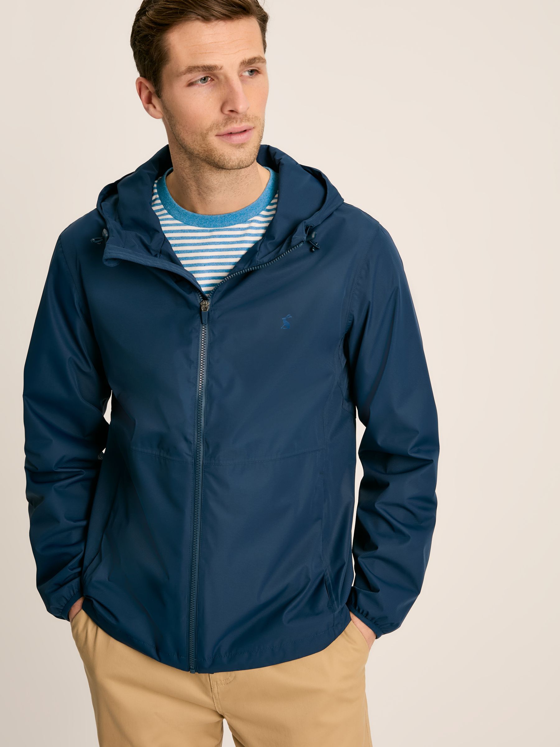 Arlow Navy Blue Lightweight Waterproof Coat Joules