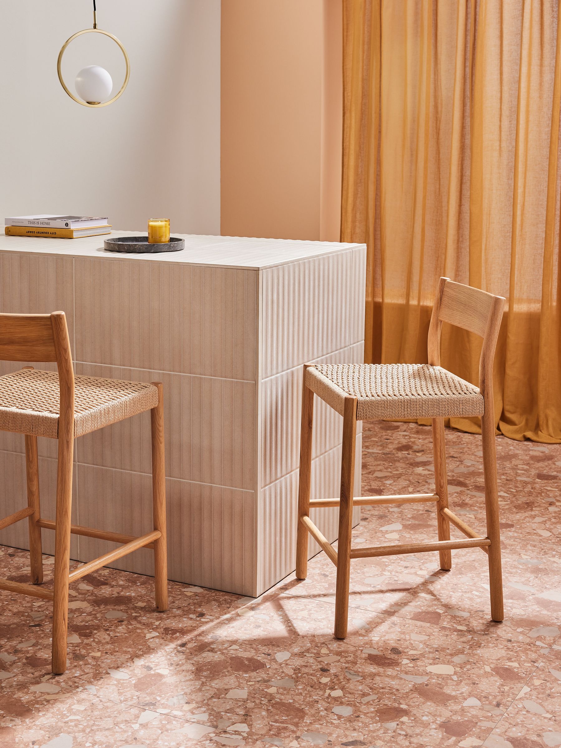 Rhye Bar Stool in Natural Made