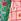 Green & Pink Frill Sleeve Print Dress Two Pack