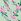 Mint Green Floral Logo Cotton Lace Waist Knickers