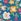Teal Blue 2 Pack Of Floral Socks In A Box